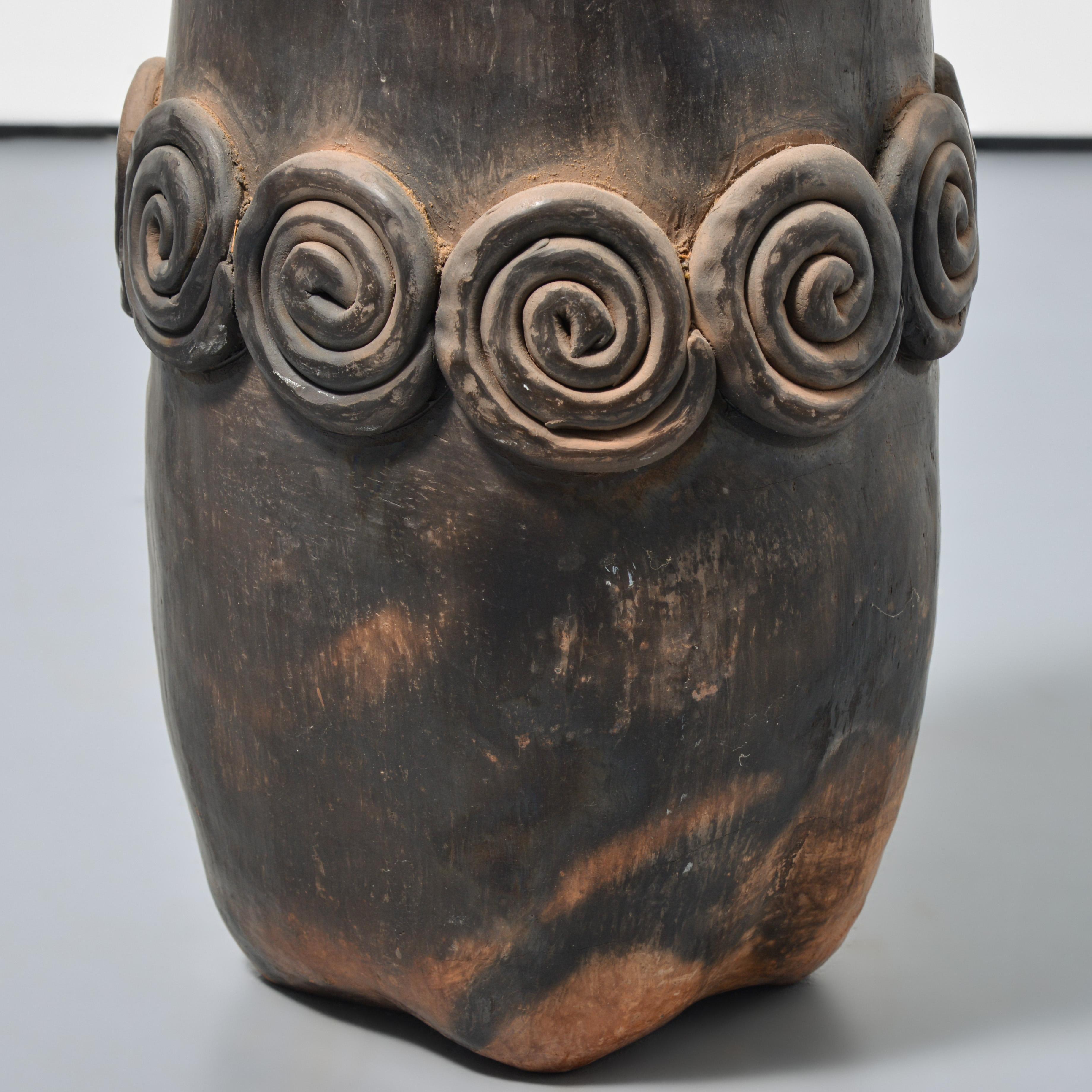 Large Sydney K. Hamburger Ceramic Floor Vase / Vessel, 35
