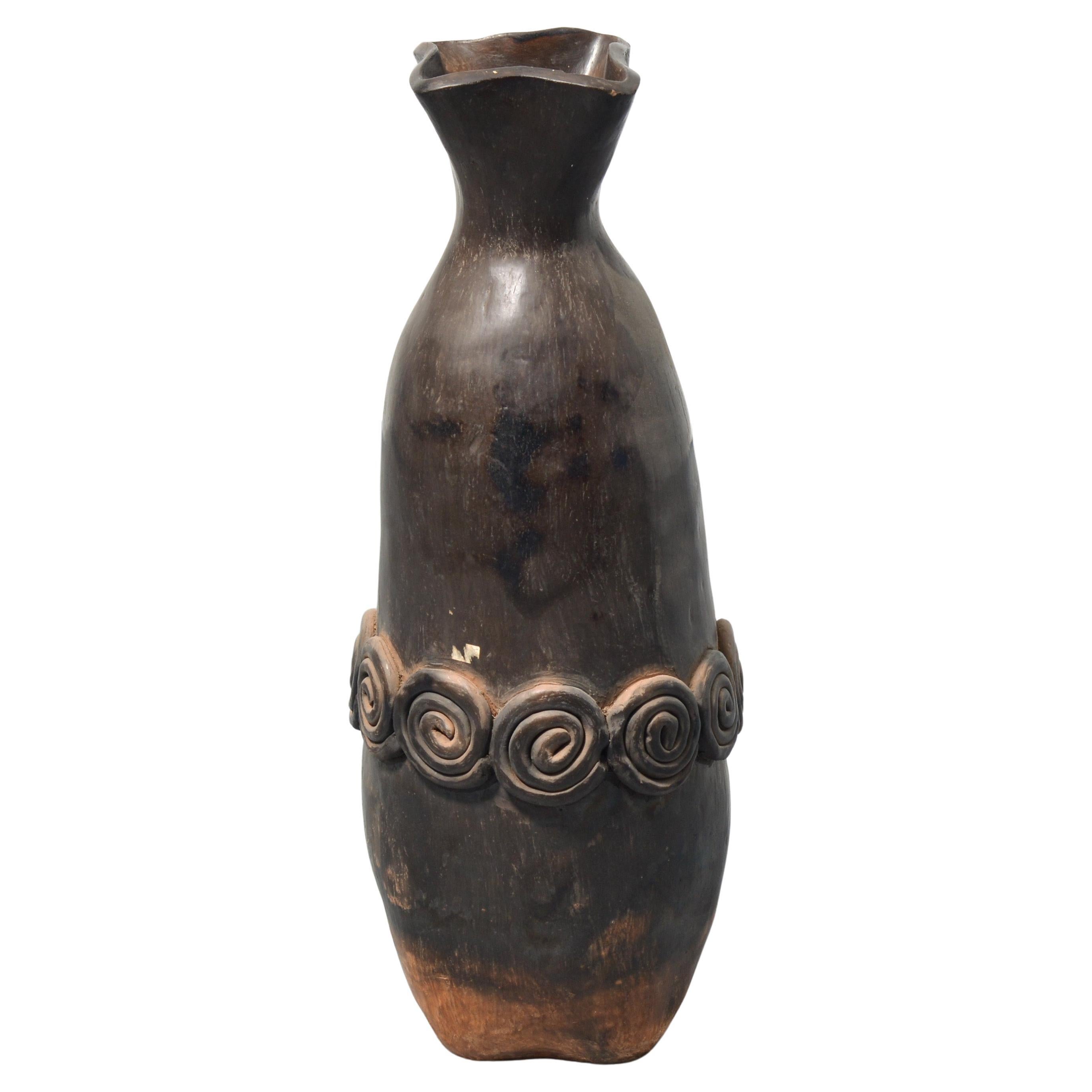 Grande vaso da terra in ceramica di Sydney K. Hamburger, H. H. 35".