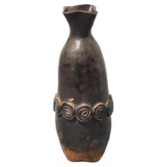 Large Sydney K. Hamburger Ceramic Floor Vase / Vessel, 35"H