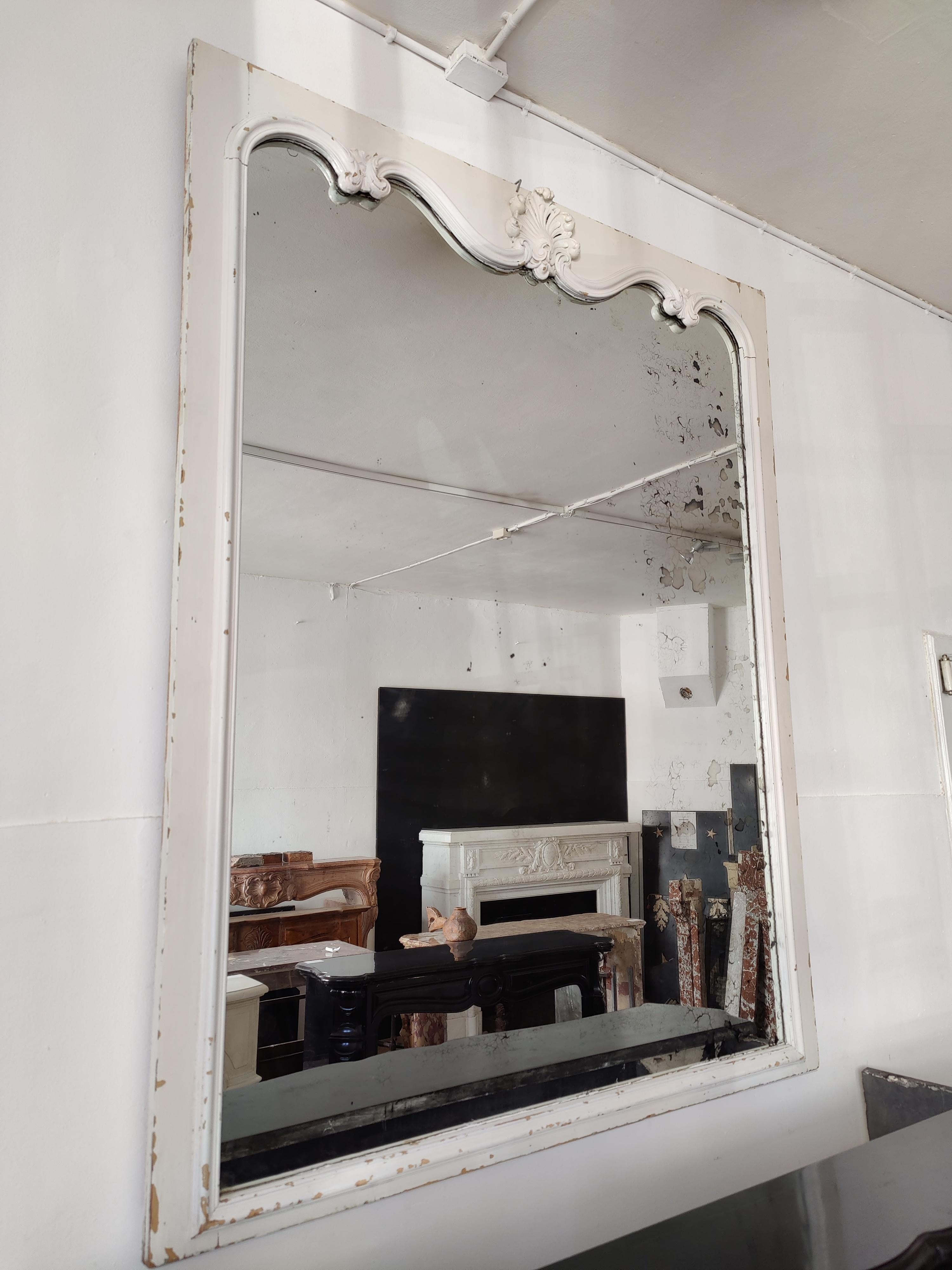 Large Symmetric Trumeau Mirror In Fair Condition In Haarlem, Noord-Holland