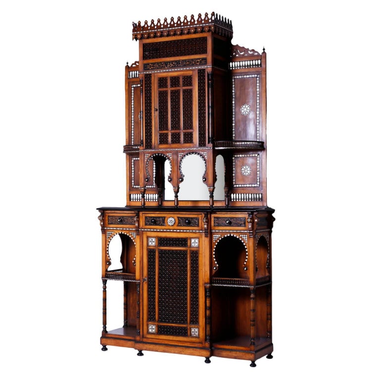 Large Syrian Inlaid Cabinet For Sale at 1stdibs
