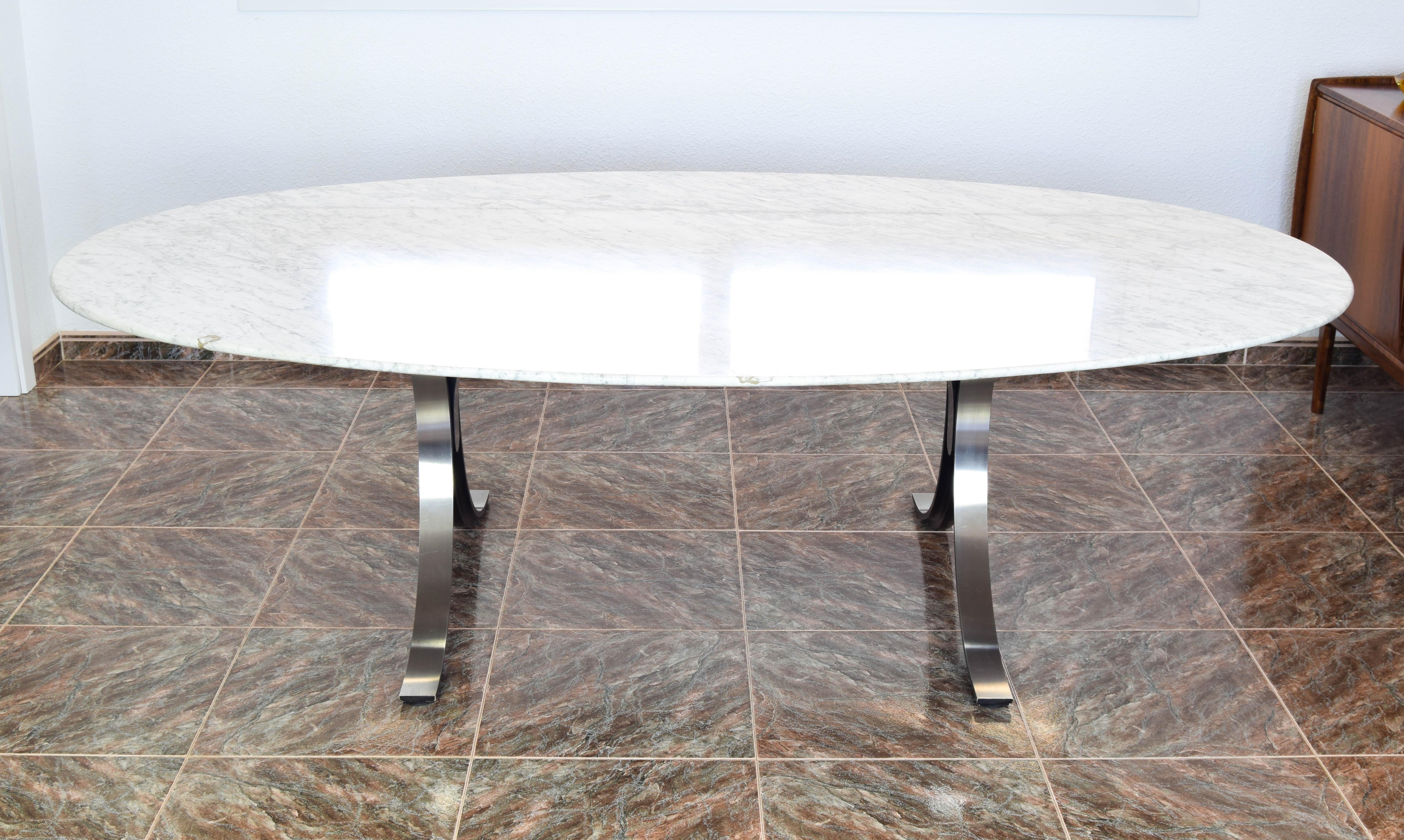 Italian Large T102 Marble Table by Osvaldo Borsani and Eugenio Gerli for Tecno Italia 