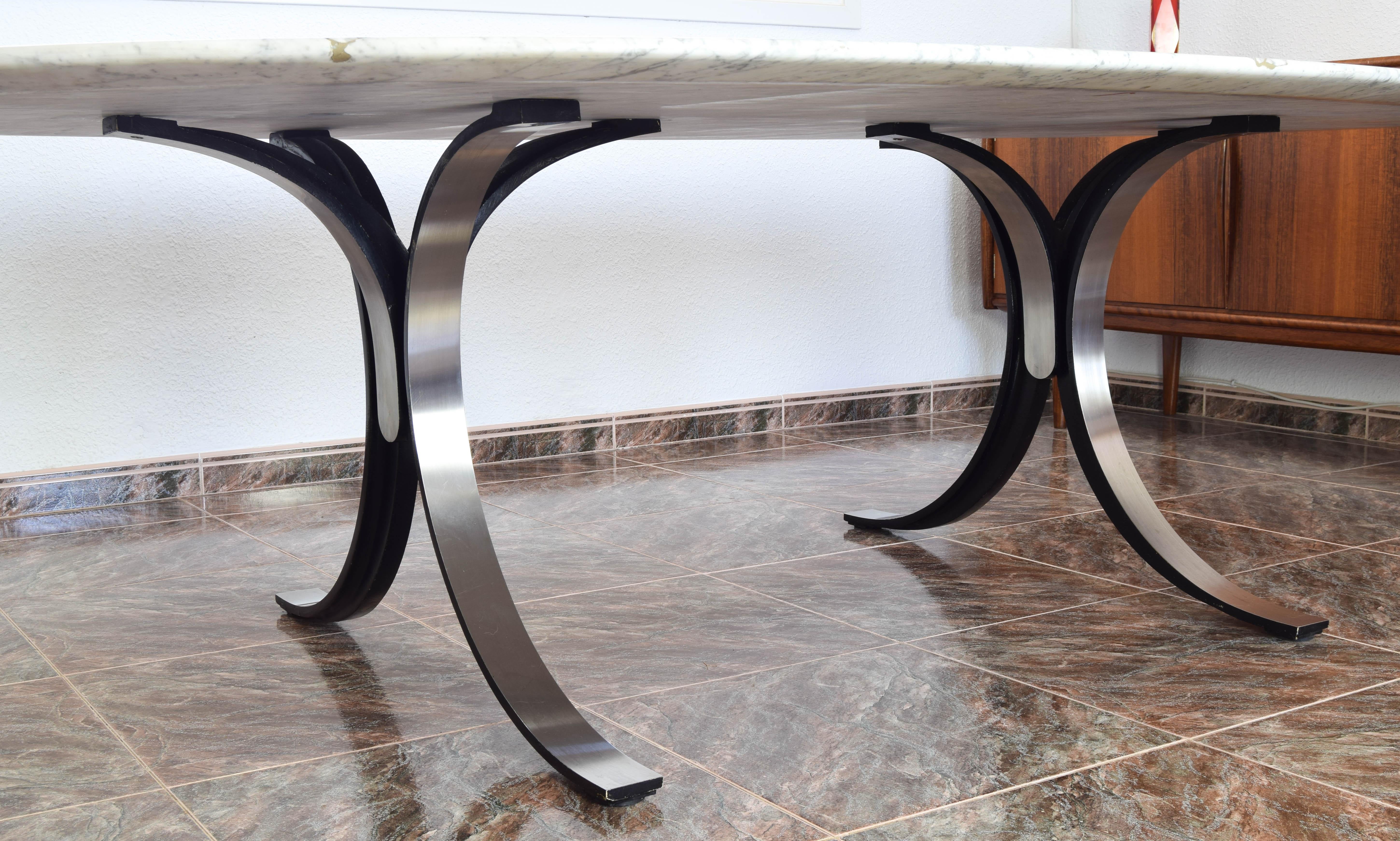 Large T102 Marble Table by Osvaldo Borsani and Eugenio Gerli for Tecno Italia  1