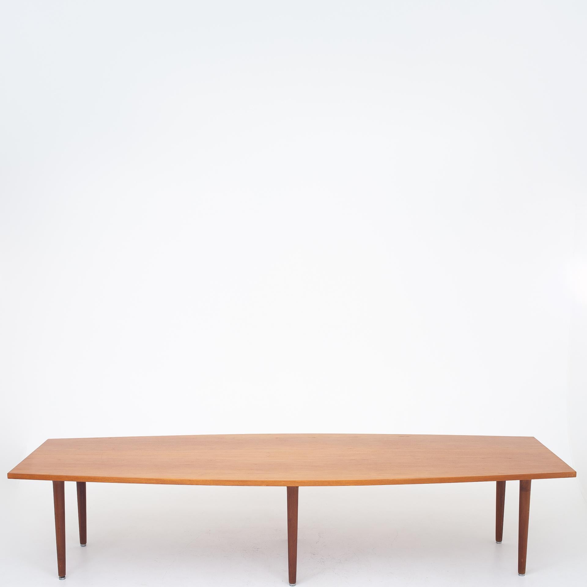 Patinated Large Table by Hans J. Wegner