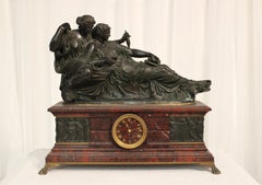 Large table clock, Barbedienne, late 19th century