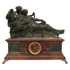 Large table clock, Barbedienne, late 19th century