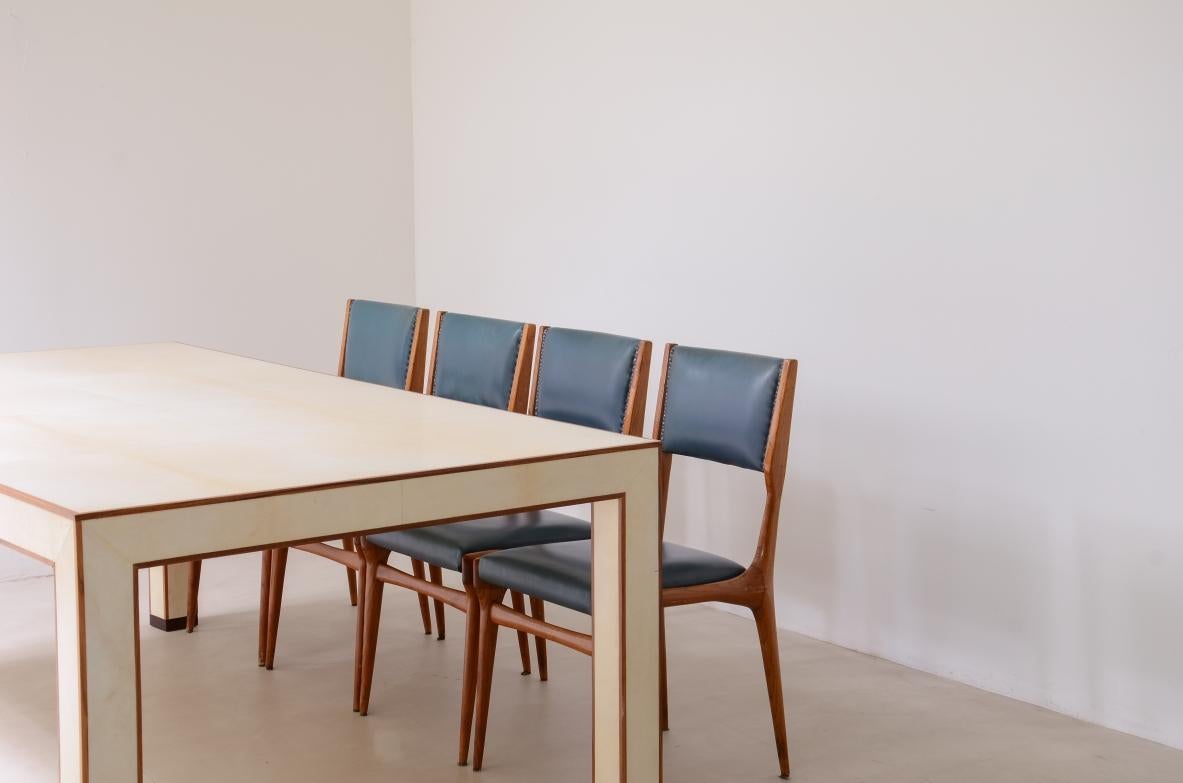 20th Century Large table covered in parchment For Sale