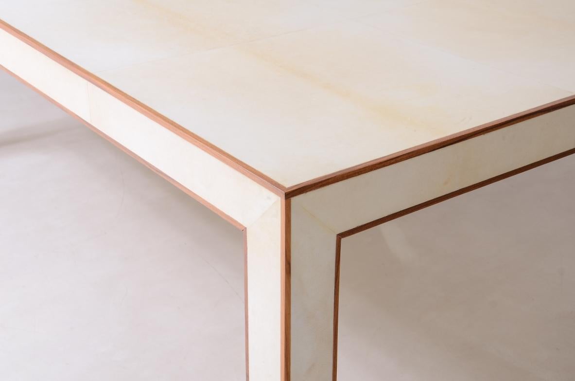 Large table covered in parchment For Sale 1