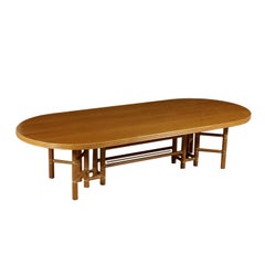 Large Table for McGuire Leather Bamboo Vintage USA, 1980s