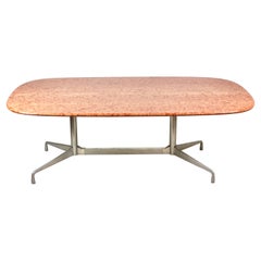 Large Table in Rosso Verona Marble by Charles & Ray Eames for Herman Miller