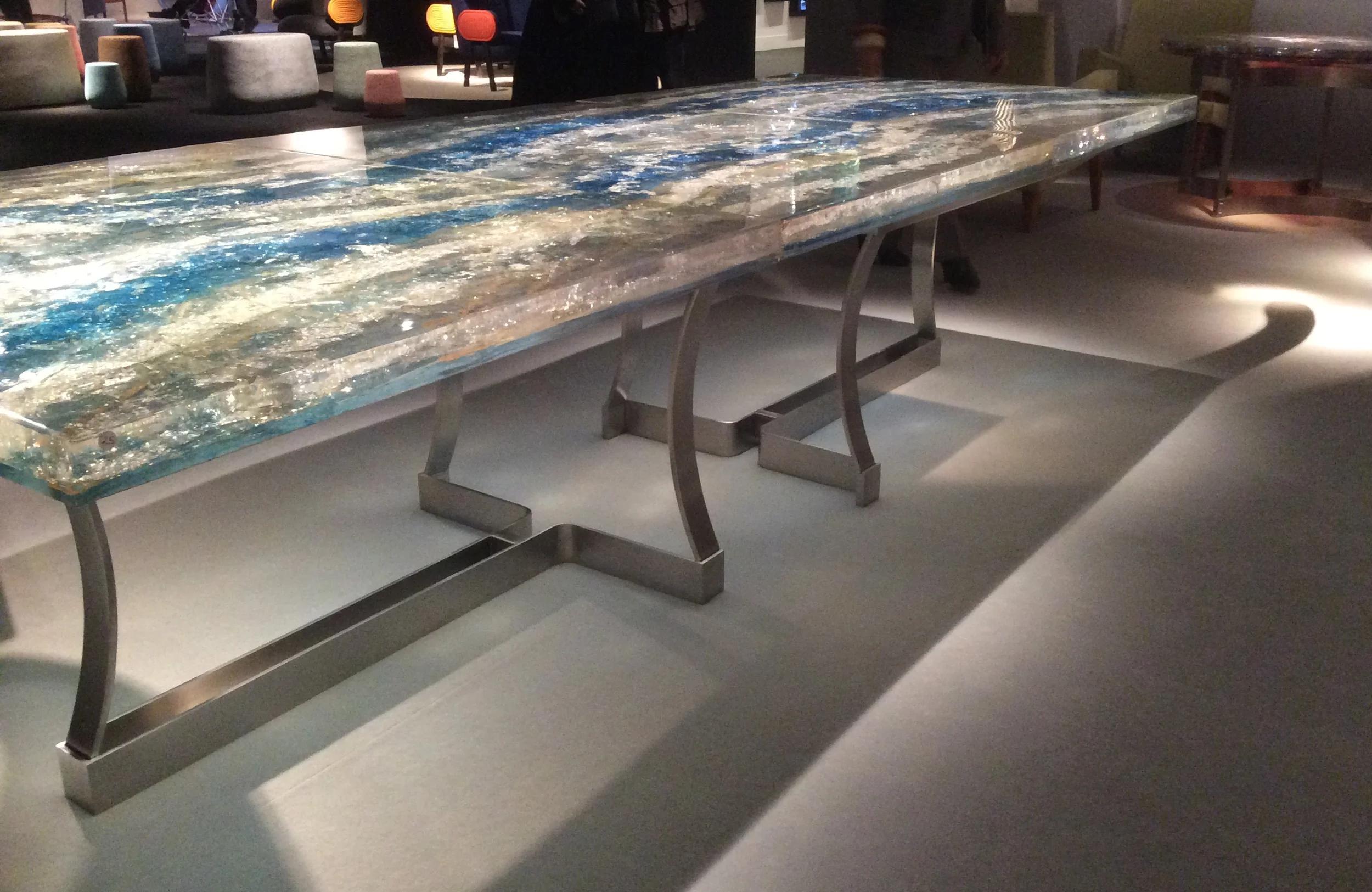 Brossé Grande table en trois parties, pièce unique de Gilles Charbin, France, 1975 en vente
