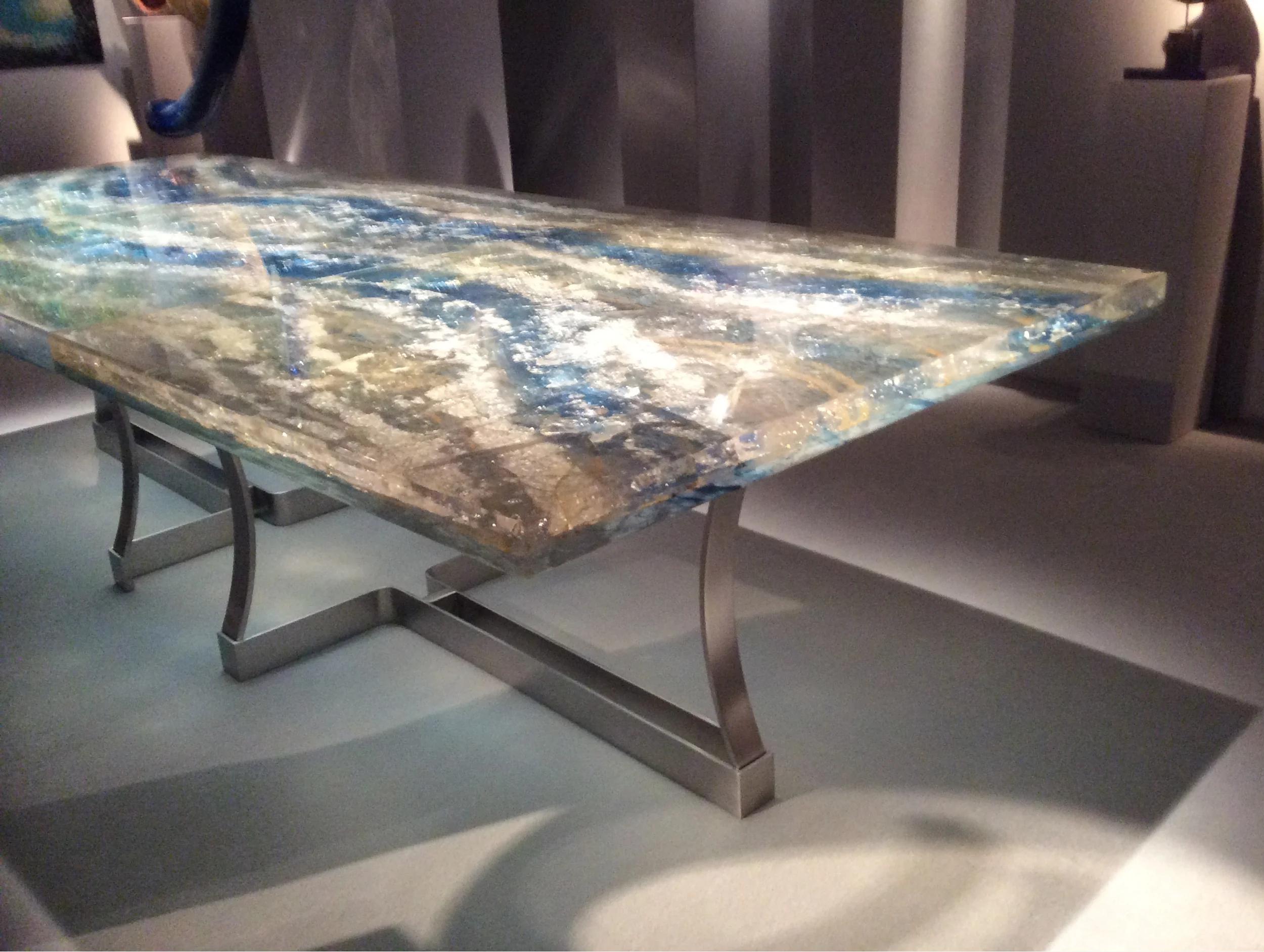 Fin du 20e siècle Grande table en trois parties, pièce unique de Gilles Charbin, France, 1975 en vente