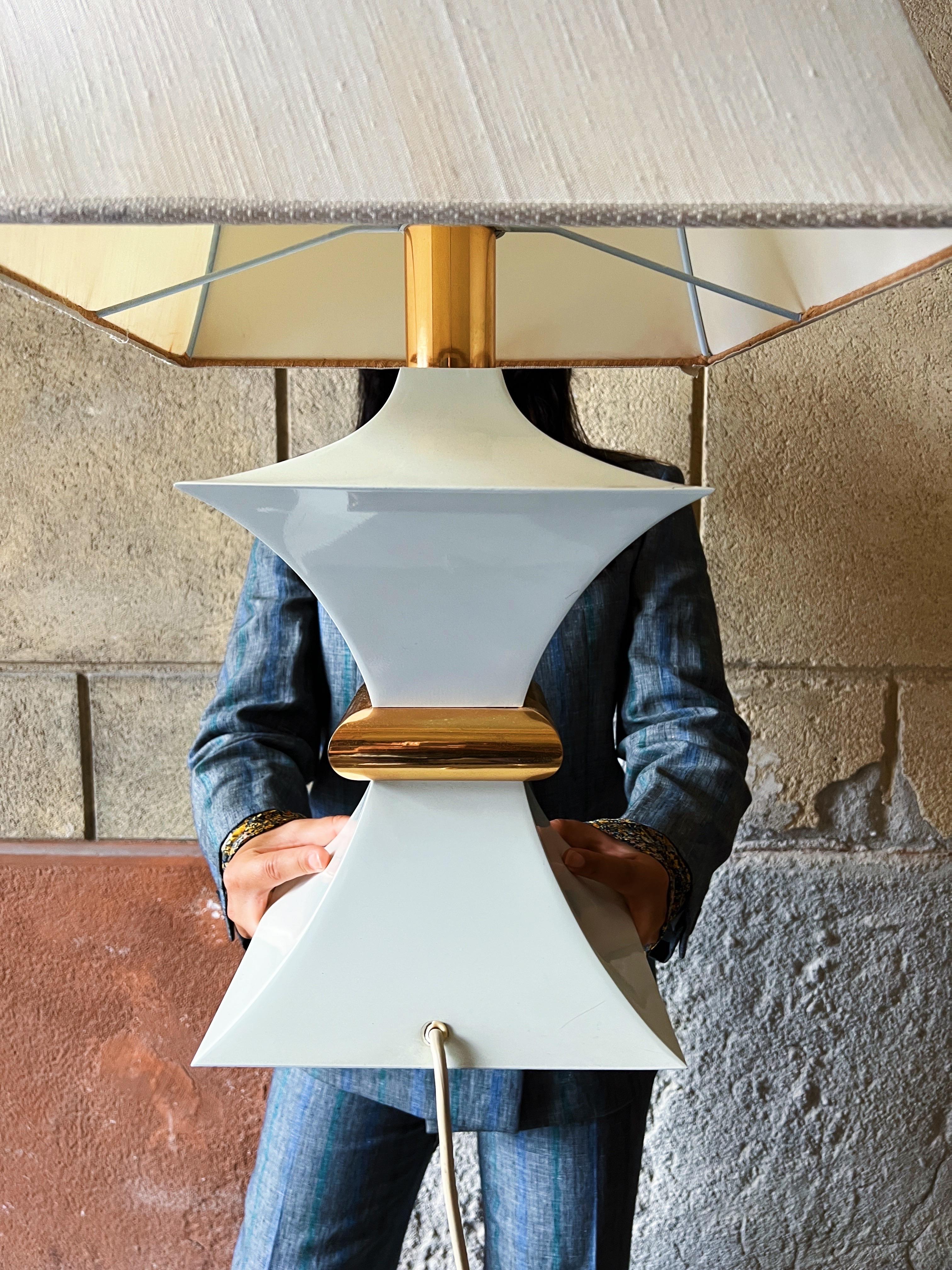 Grande lampe de table italienne des années 1970  en vente 2