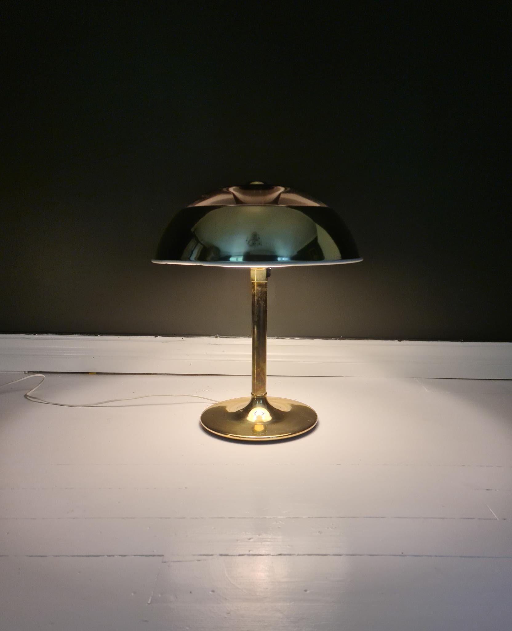 Large Table Lamp Brass Fagerhults, Sweden, 1970s 3
