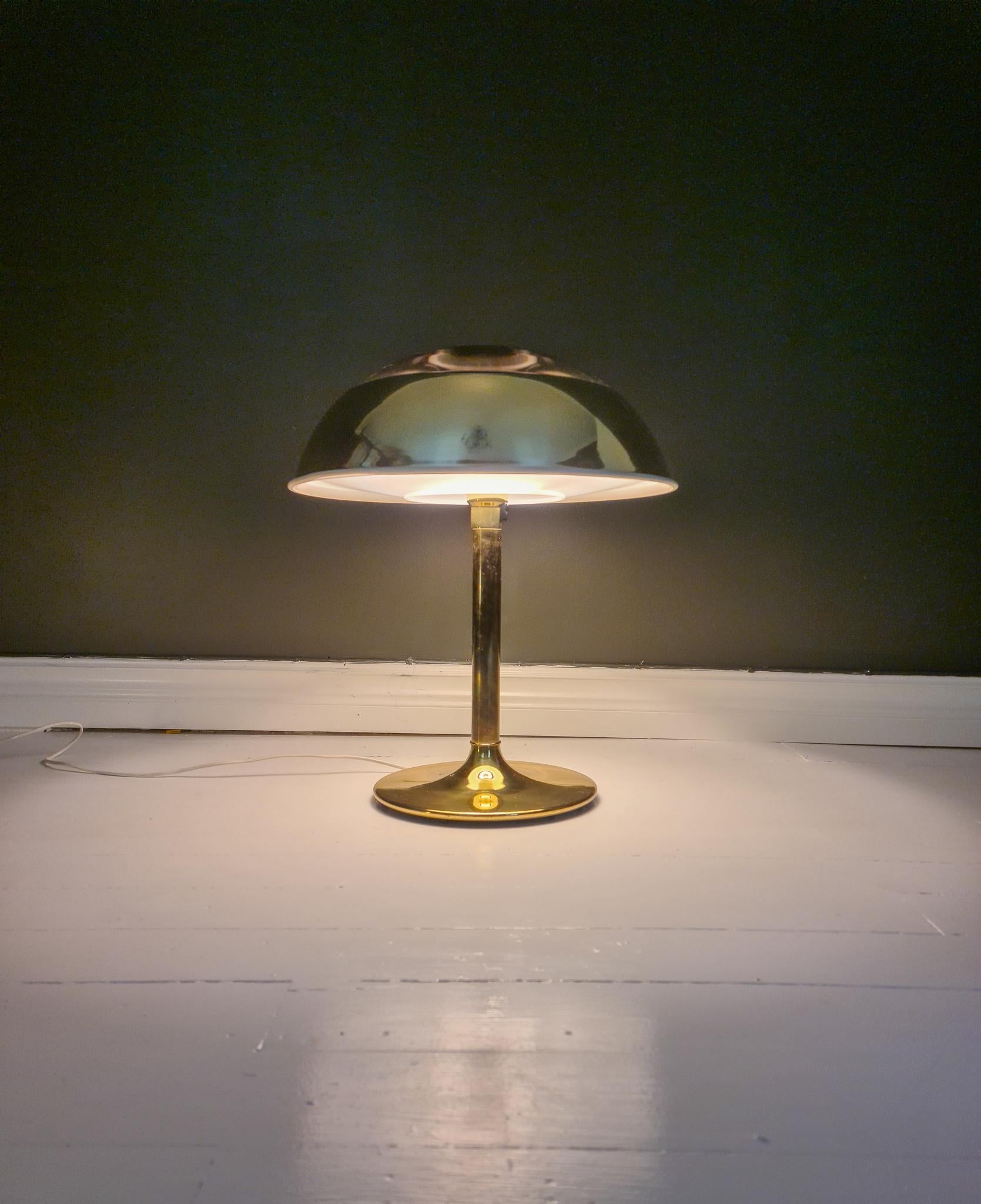 Large Table Lamp Brass Fagerhults, Sweden, 1970s 2