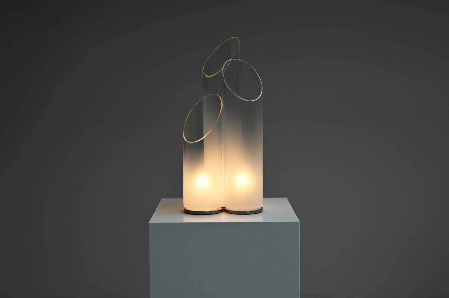 Grande lampe de table de Carlo Nason pour Mazzega, Italie, années 1960. Bon état - En vente à Landgraaf, NL