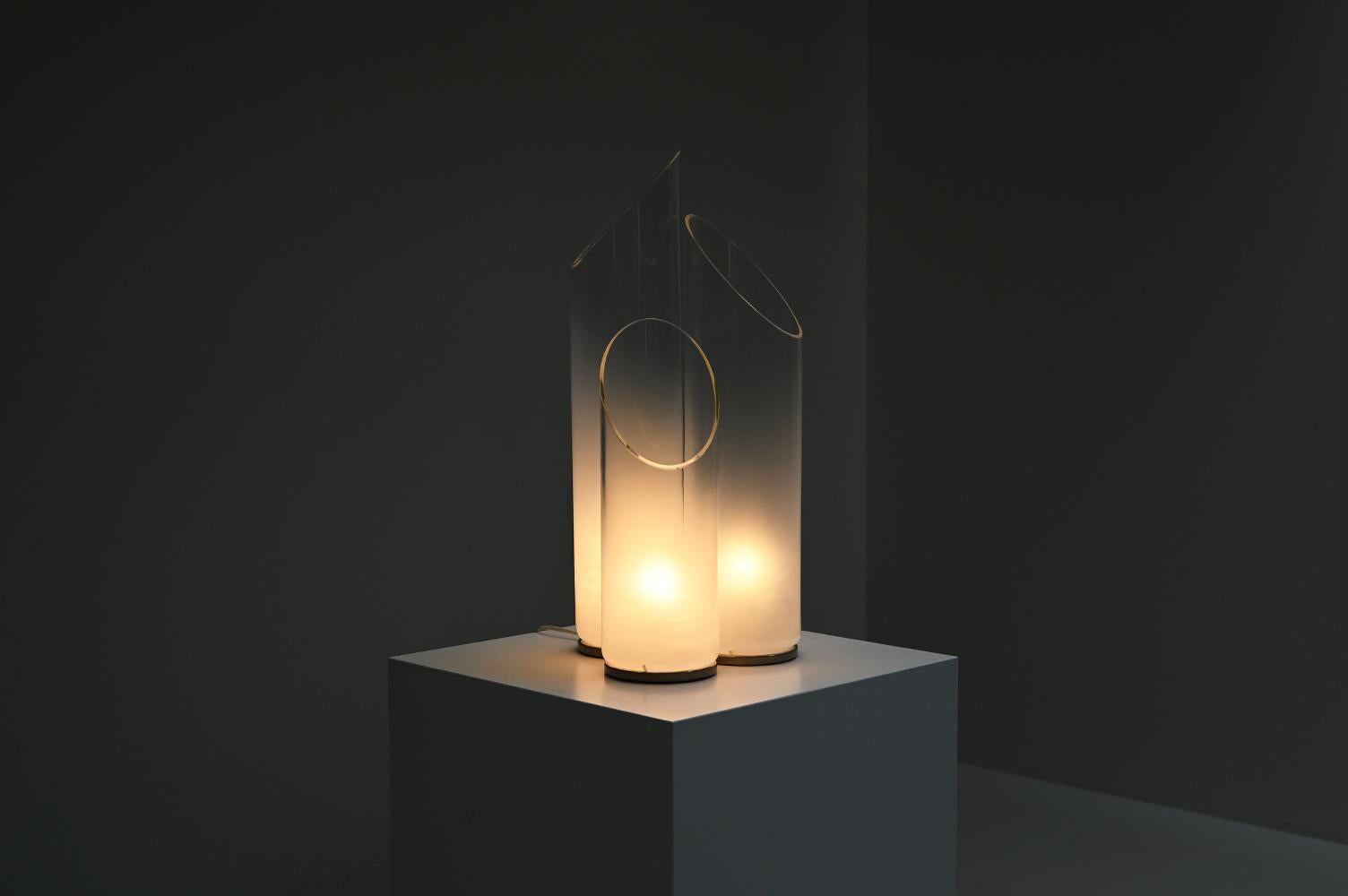 Milieu du XXe siècle Grande lampe de table de Carlo Nason pour Mazzega, Italie, années 1960. en vente