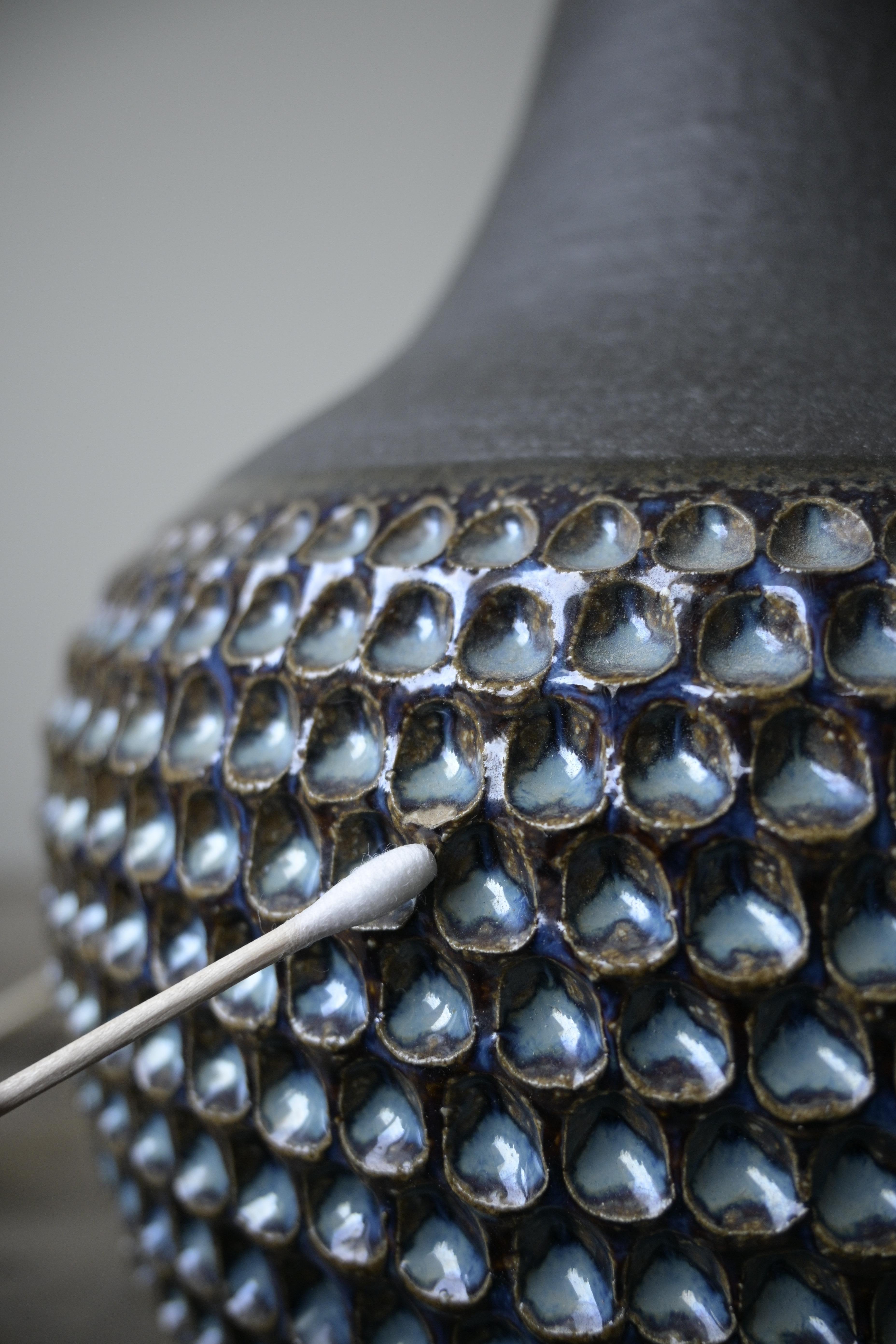 Stoneware Large Table Lamp by Einar Johansen for Søholm Stentøj, Denmark, 1960s For Sale