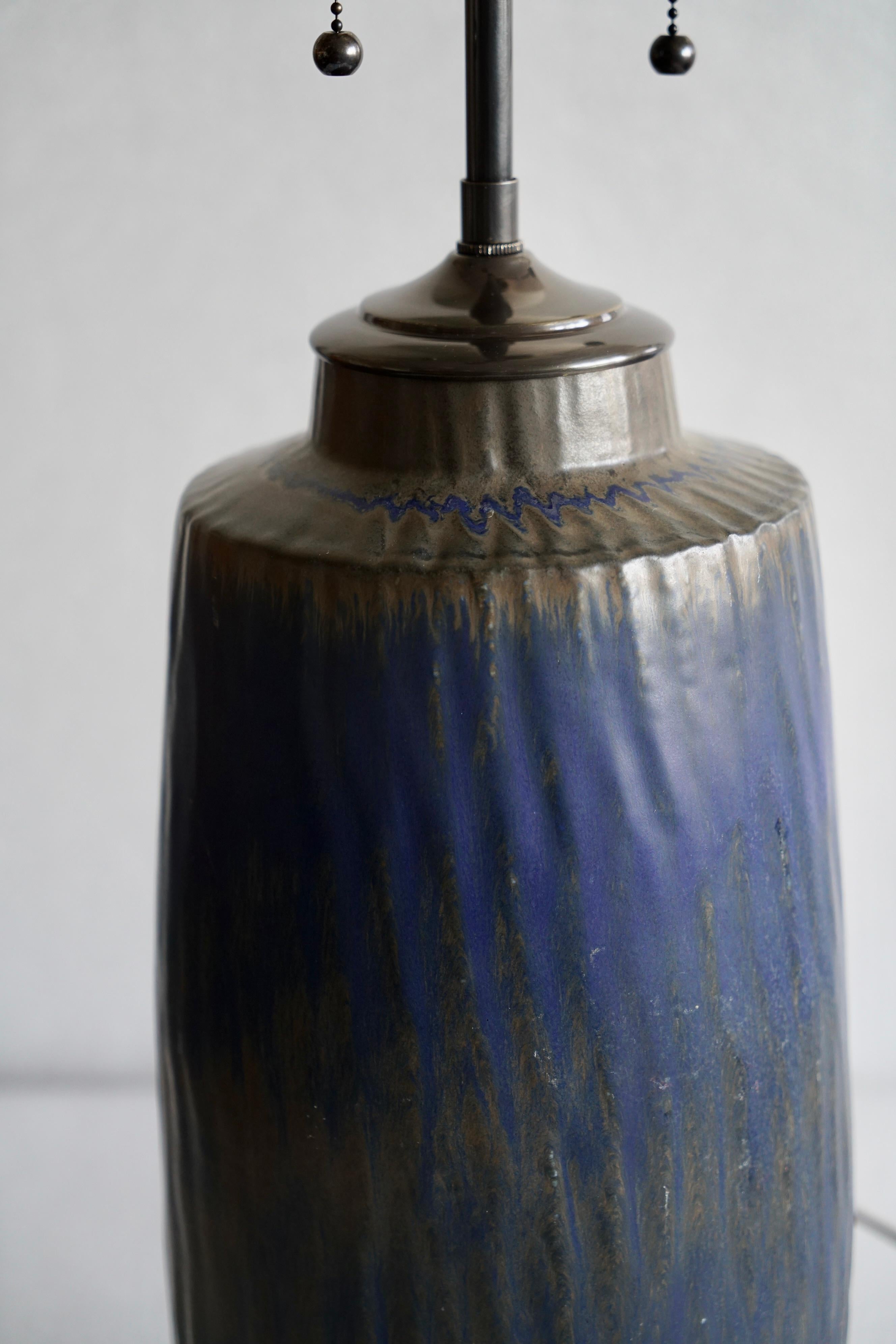 Stoneware Large table lamp by GUNNAR NYLUND For Sale