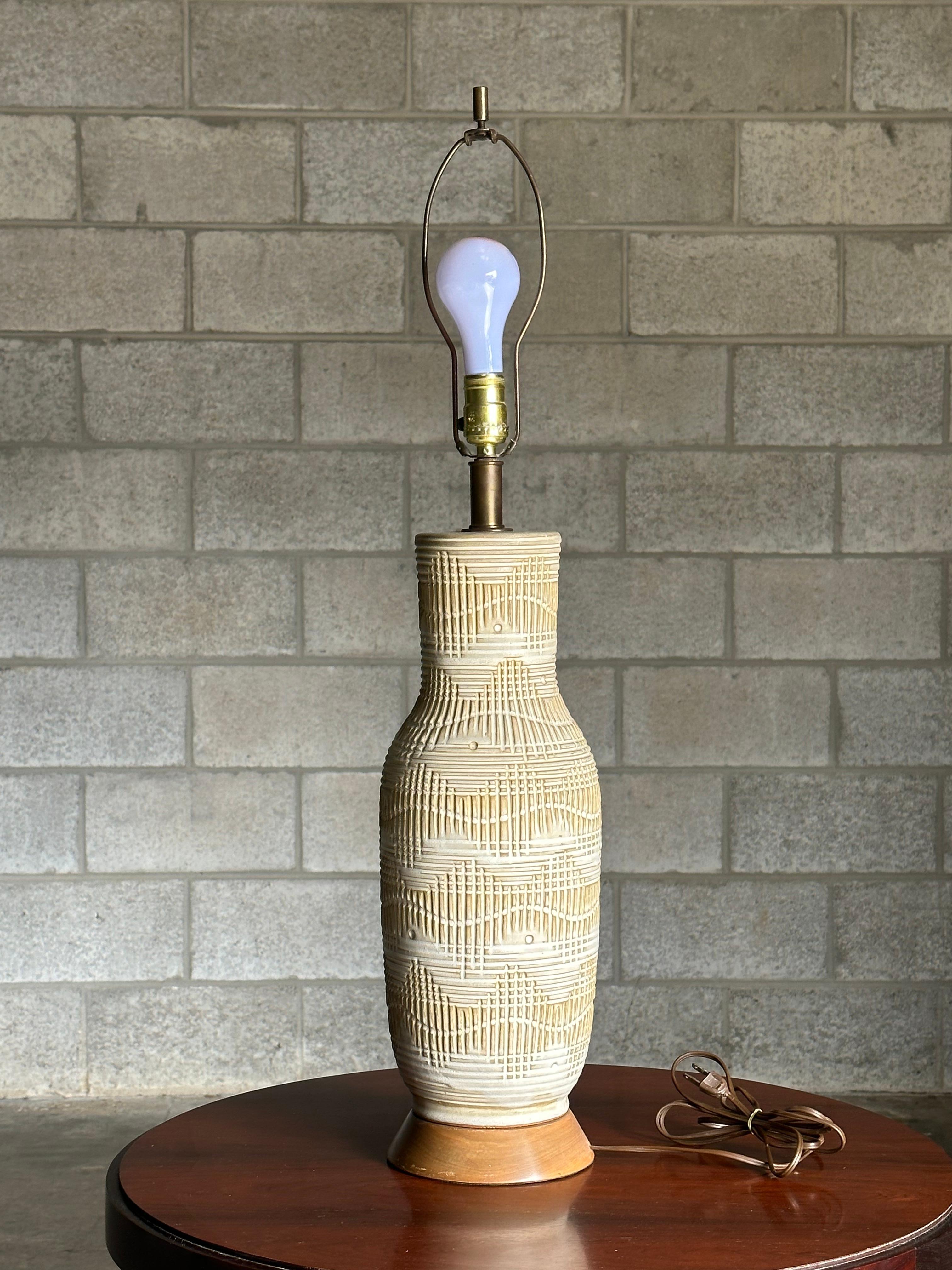 Mid-20th Century Large Table Lamp Designed by Lee Rosen for Design Technics For Sale