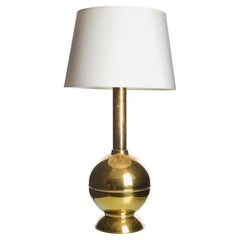 Vintage Large table lamp / floor lamp in brass, Sweden, 60s
