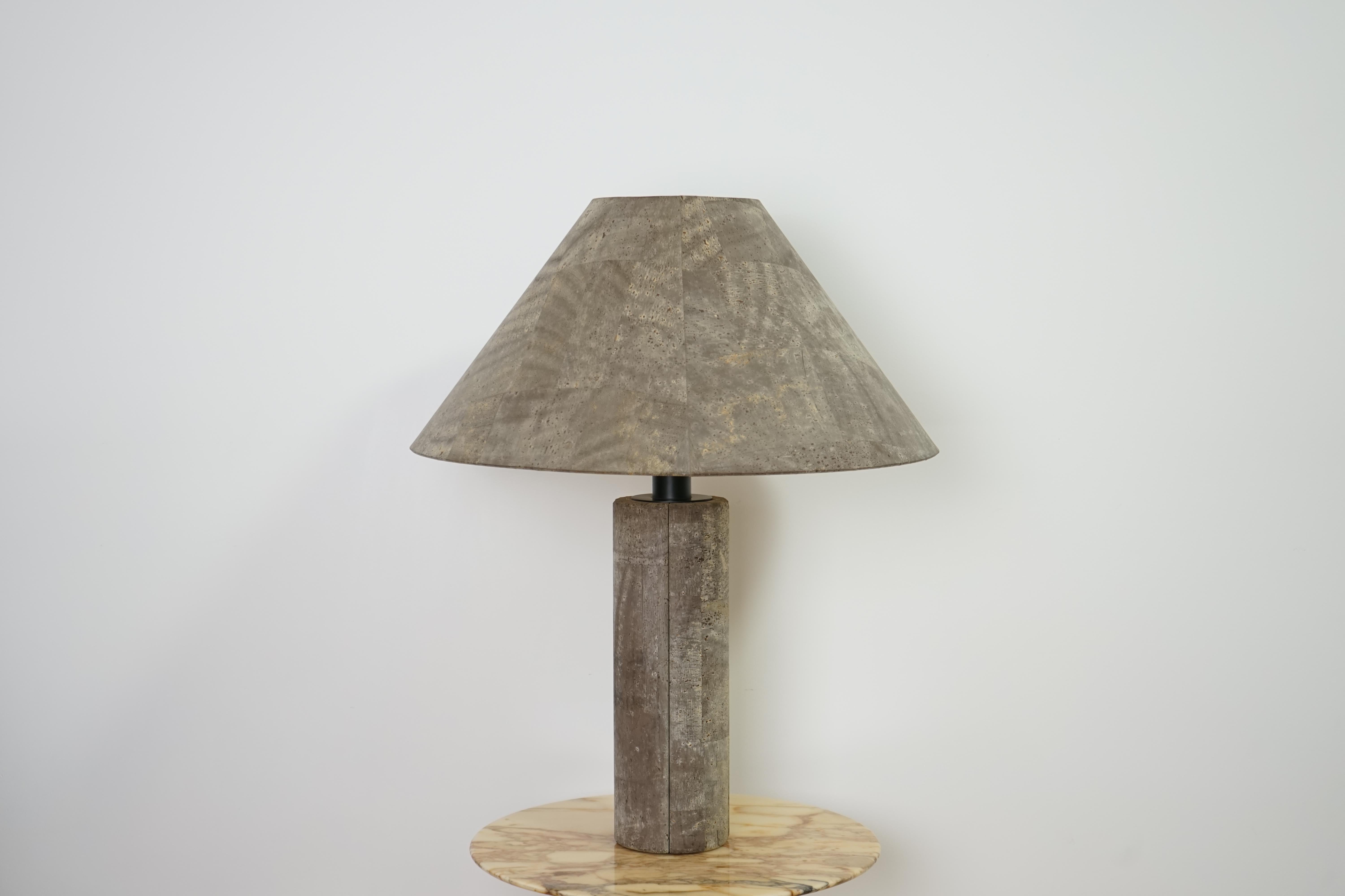 Mid-Century Modern Large Table Lamp in Cork by Ingo Maurer for Design M, 1970s