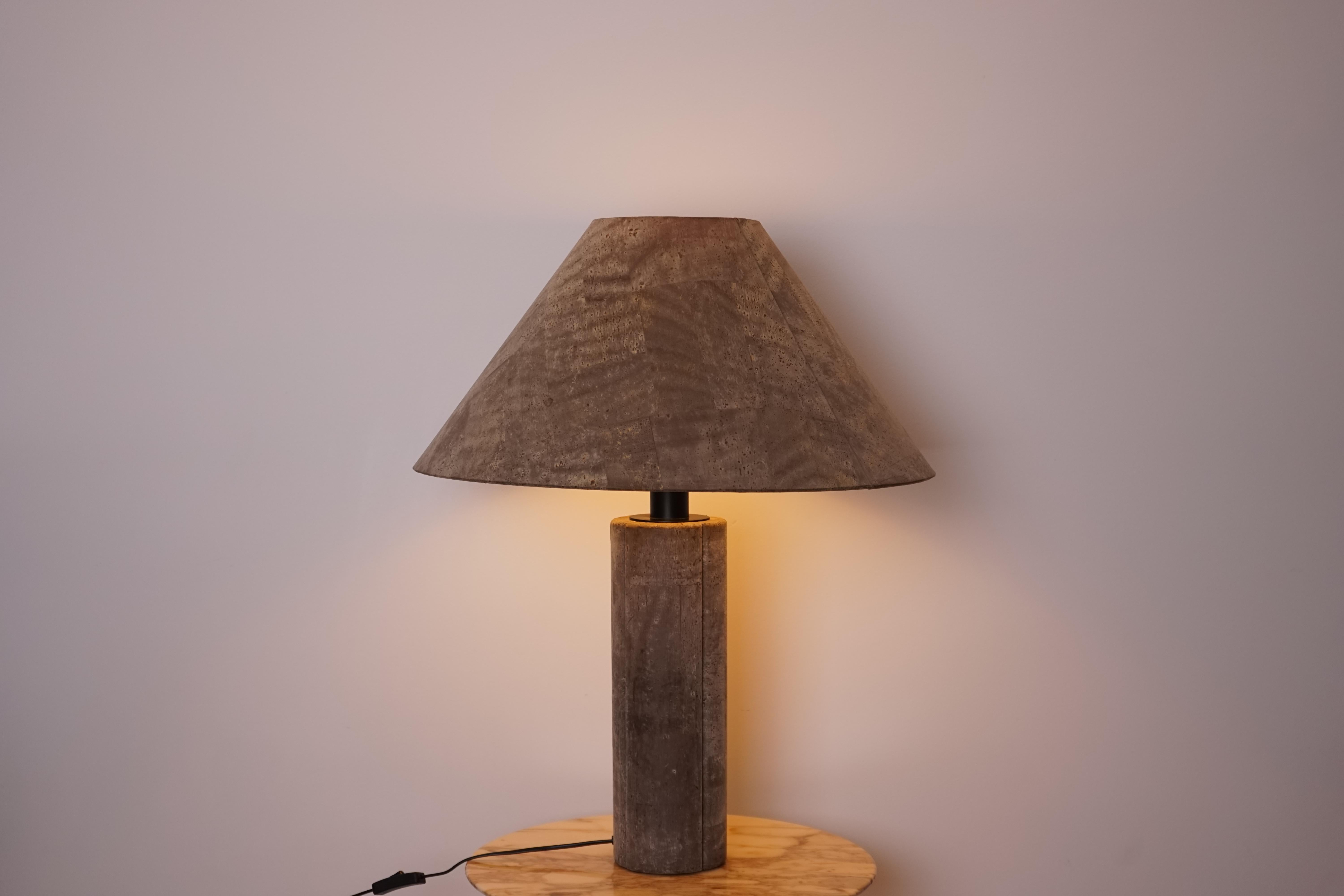 Large Table Lamp in Cork by Ingo Maurer for Design M, 1970s In Good Condition In Kelkheim (Taunus), HE