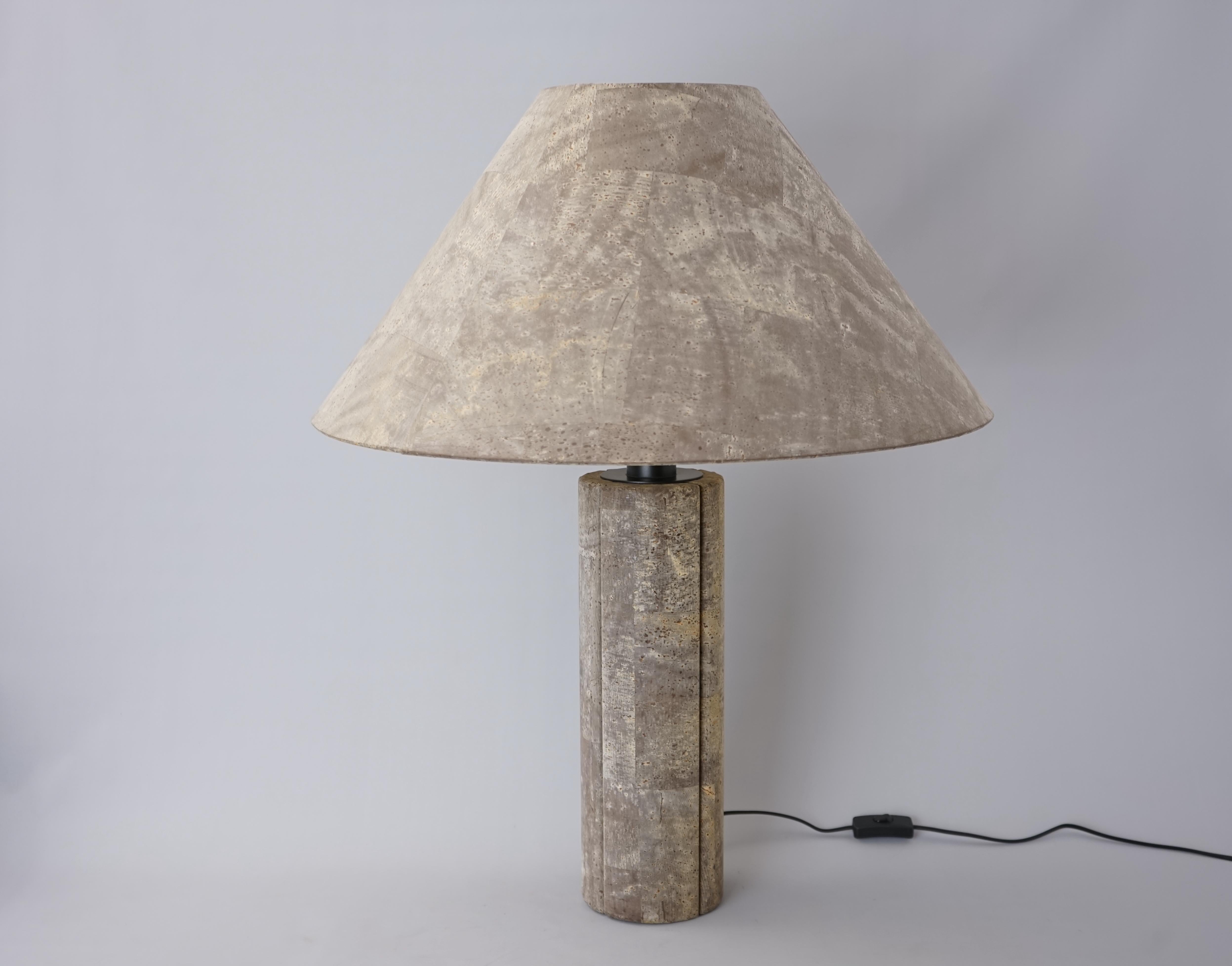 Late 20th Century Large Table Lamp in Cork by Ingo Maurer for Design M, 1970s