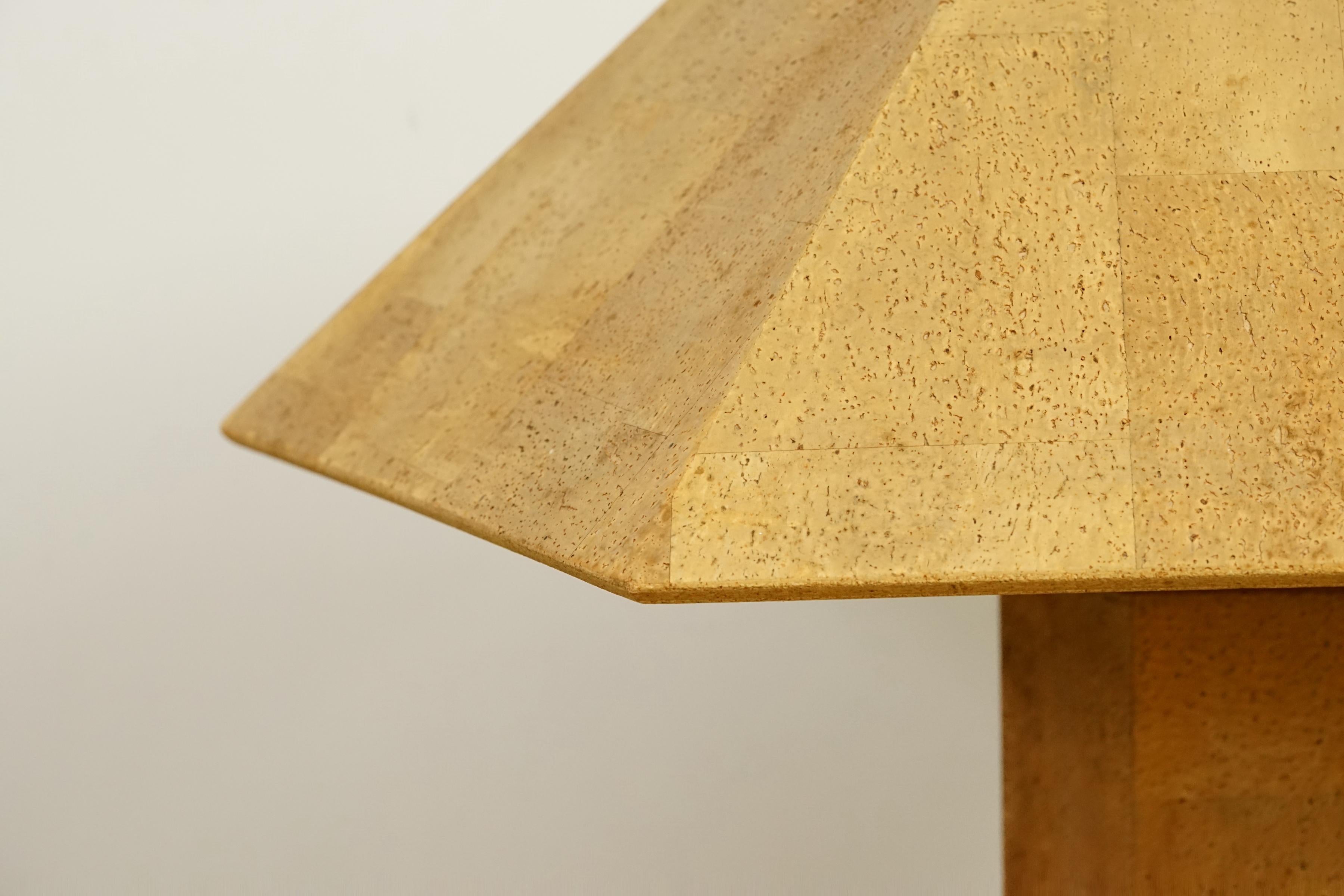 Large Table Lamp in Cork by Willhelm Zanoth and Ingo Maurer for Design M, 1970s 1