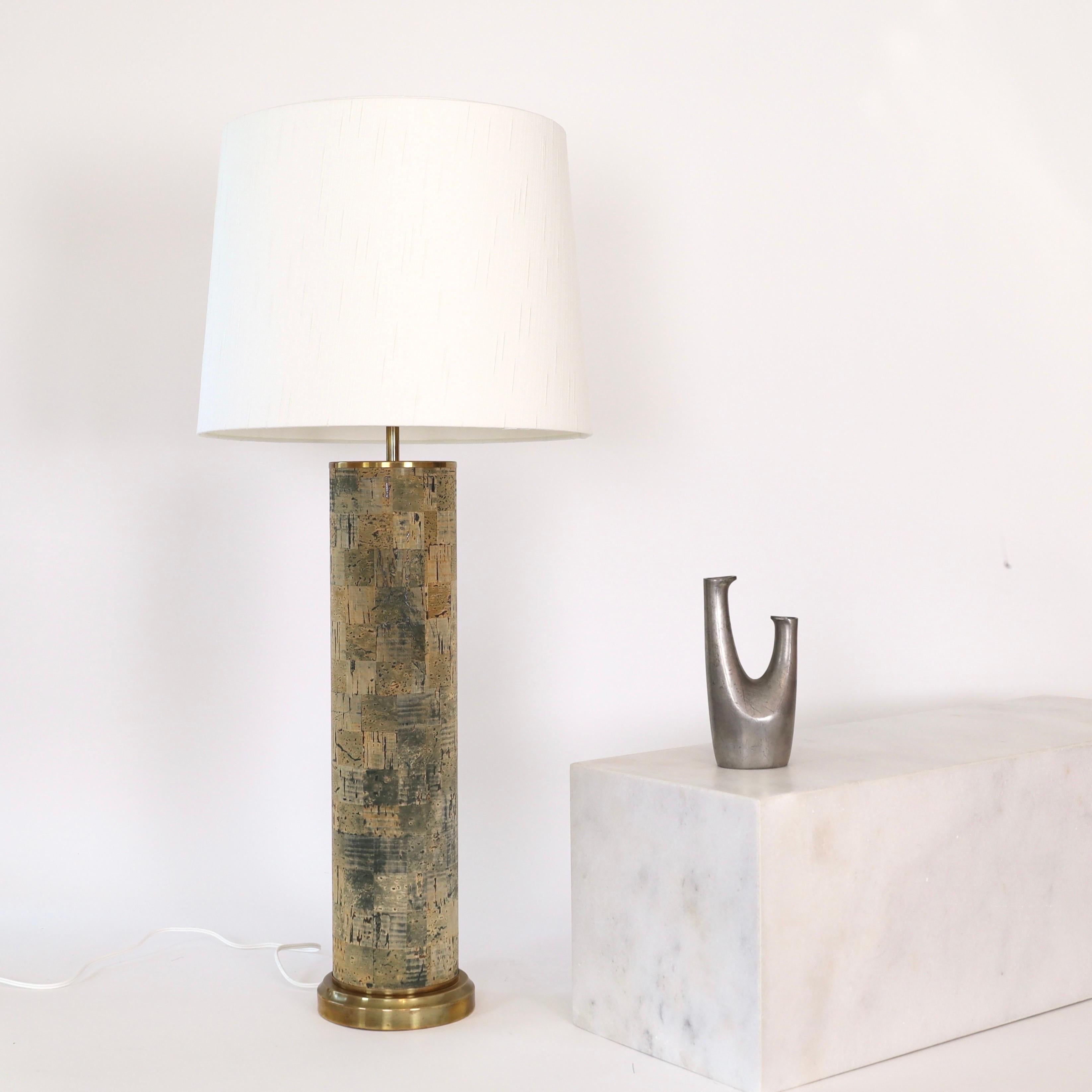 Lampe sur pied en liège, designée par Svend Aage Holm Sorensen, 1960, Danemark Bon état - En vente à Værløse, DK