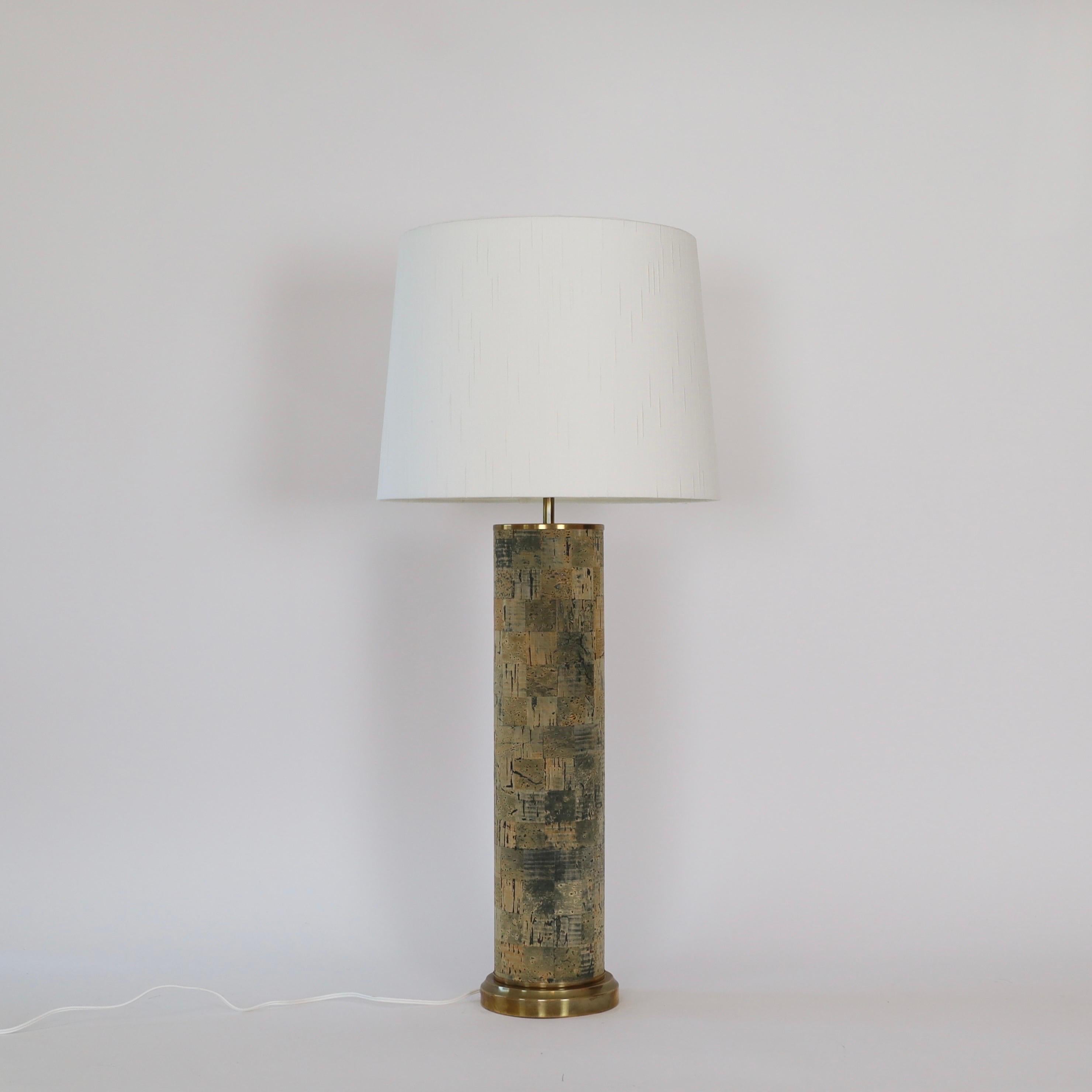 Milieu du XXe siècle Lampe sur pied en liège, designée par Svend Aage Holm Sorensen, 1960, Danemark en vente