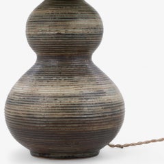 Große Tischlampe aus Steingut mit Sung An Glasur von Axel Salto 1944