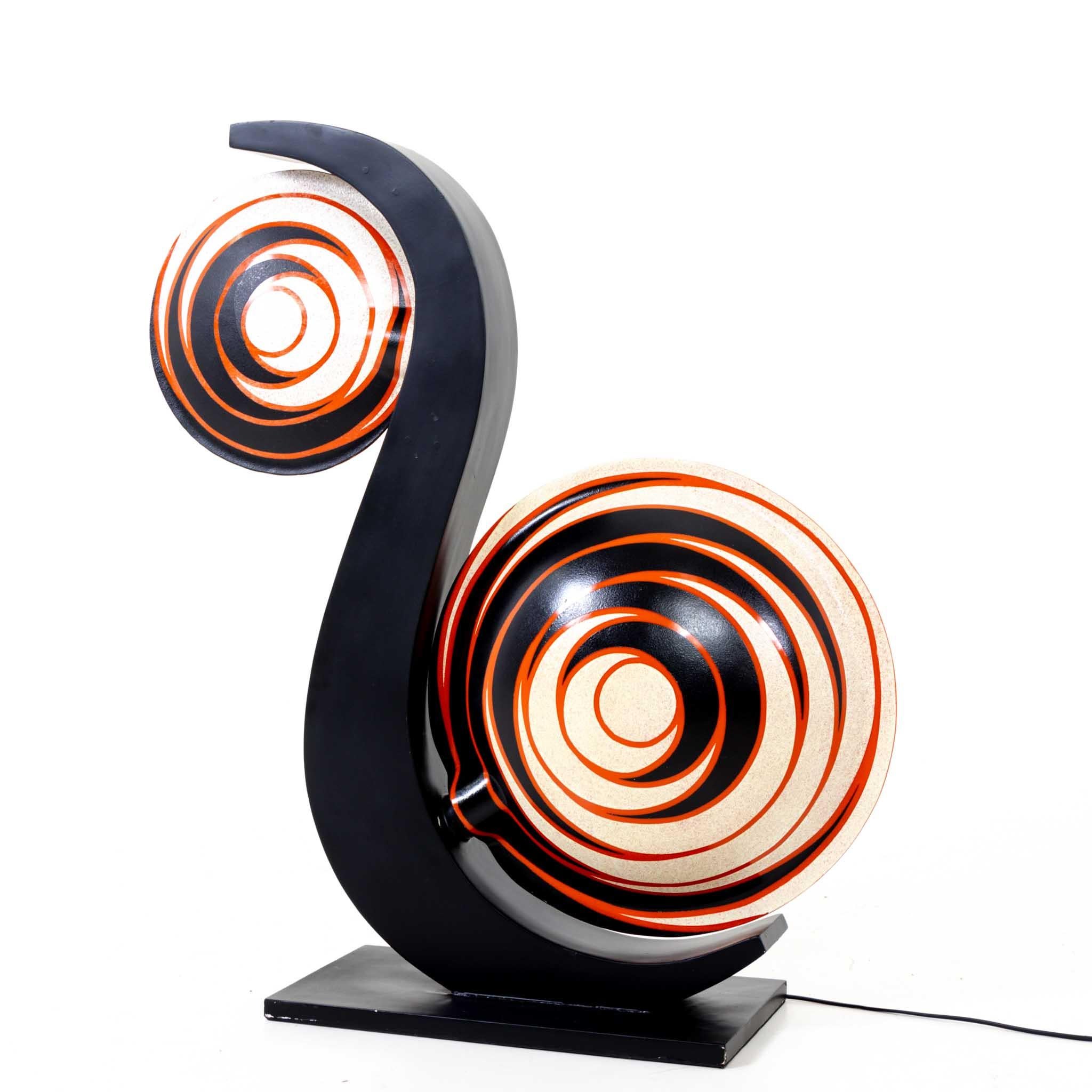 Large Table Lamp in the shape of a Snail, Italy 20th Century In Good Condition For Sale In Greding, DE