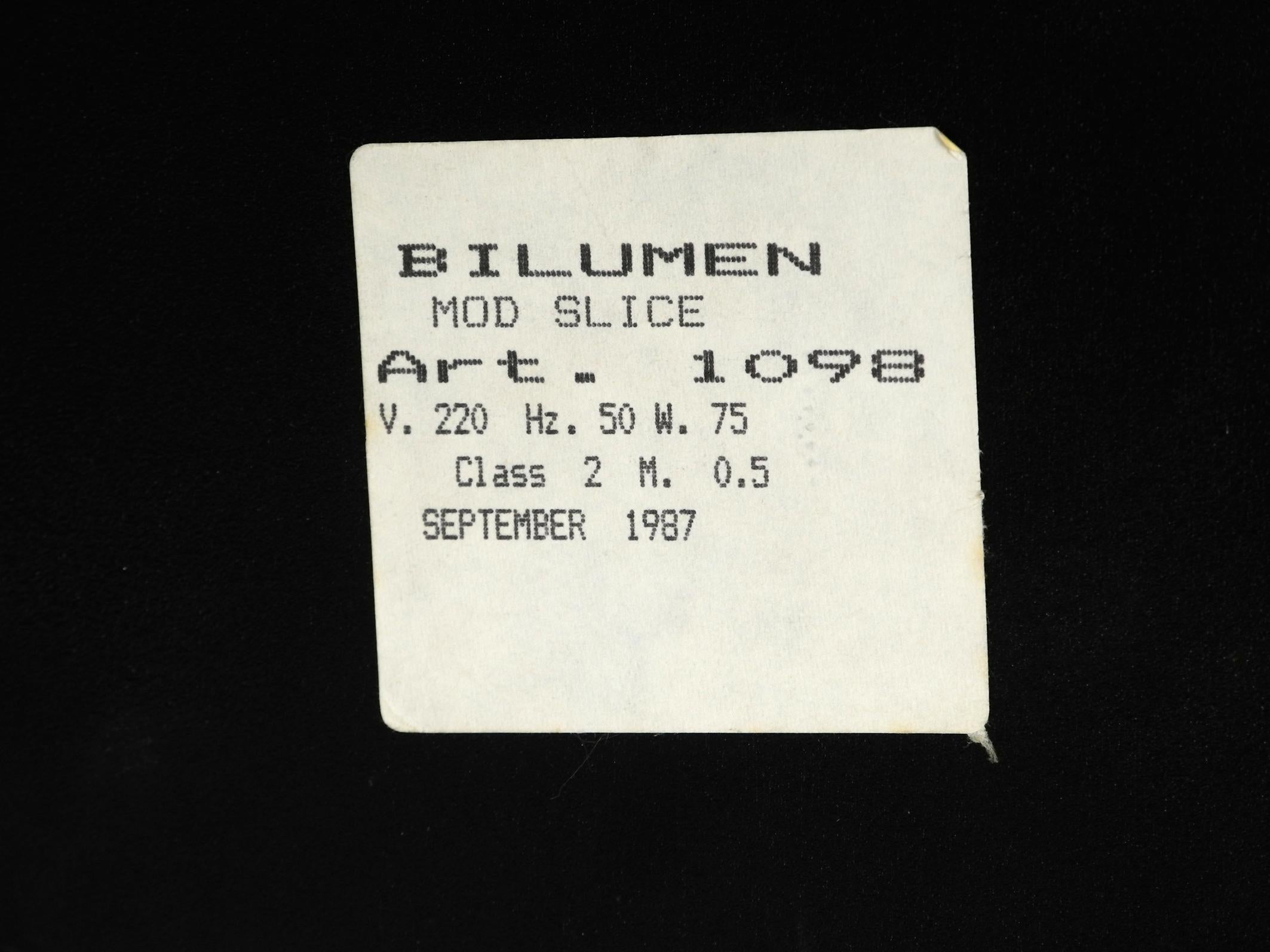 Gran Lámpara de Mesa Modelo Slice de Hans Von Klier para Bilumen, 1987 en venta 7
