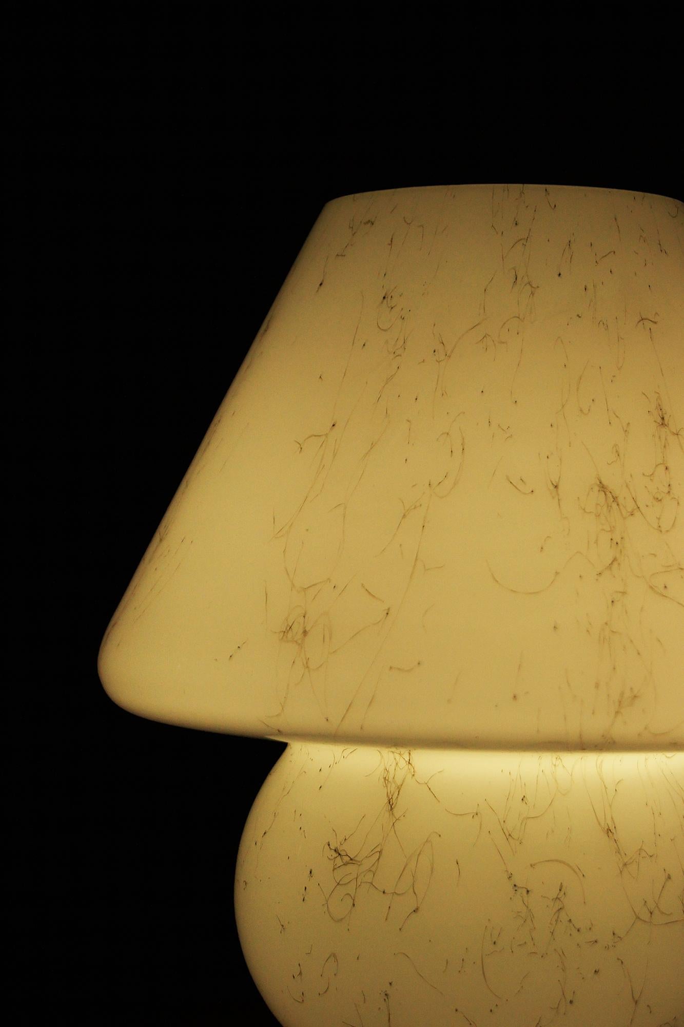 Glass Large Table Lamp Mushroom Italy 1960s For Sale
