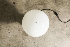 Large Table Lamp with Marble Base and Murano Glass Shade