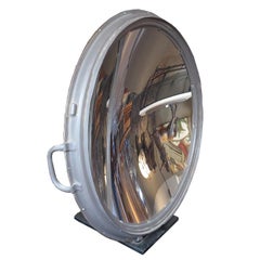 Retro Large Table Mounted Parabolic Mirror by G.E.