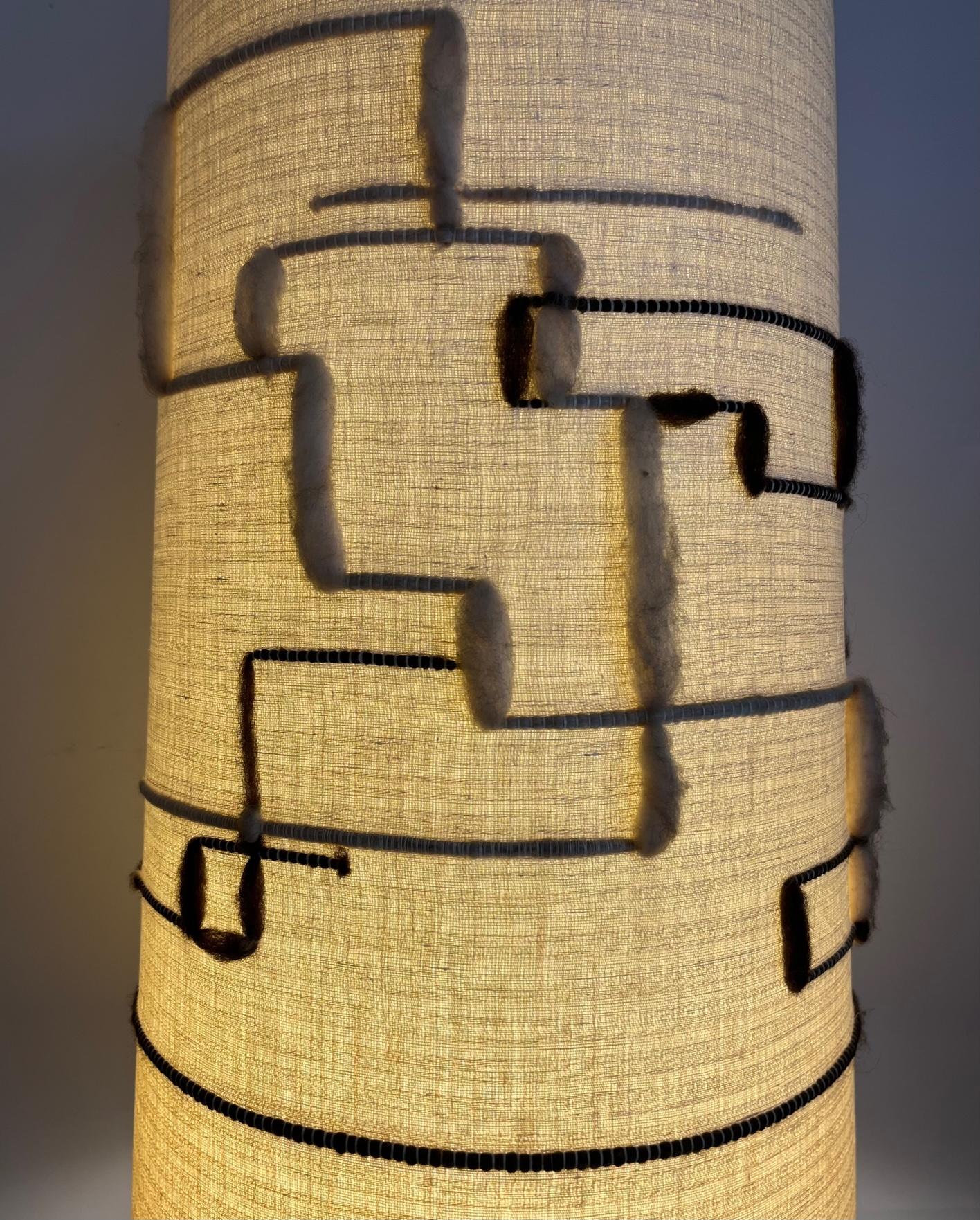Ceramic Large table or floor lamp, Marius Bessone, Vallauris 1960's For Sale
