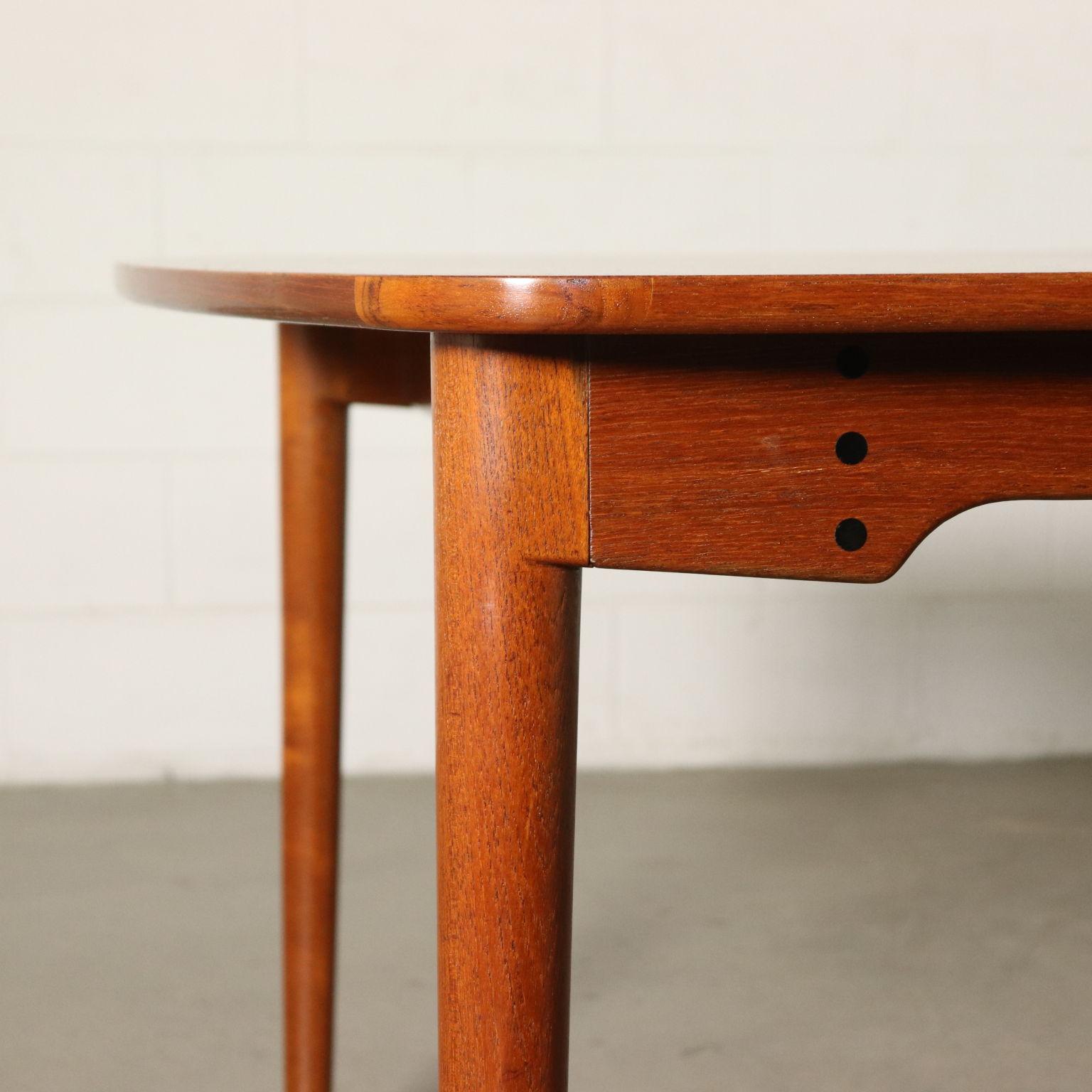 Mid-20th Century Large Table Teak Veneer Vintage Manufactured Italy, 1960s
