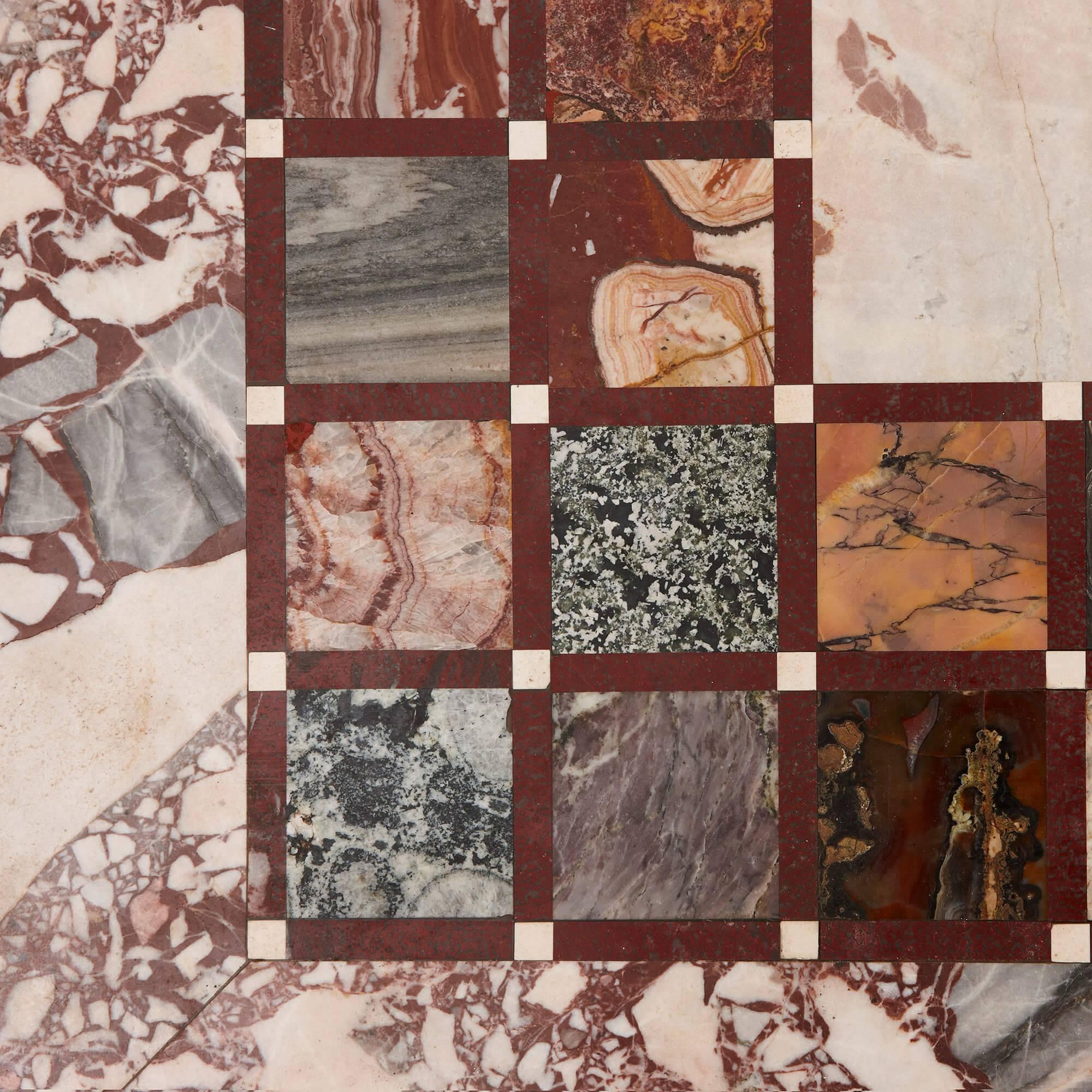 Large Table Top Inlaid with Specimen Marble Samples In Excellent Condition In London, GB