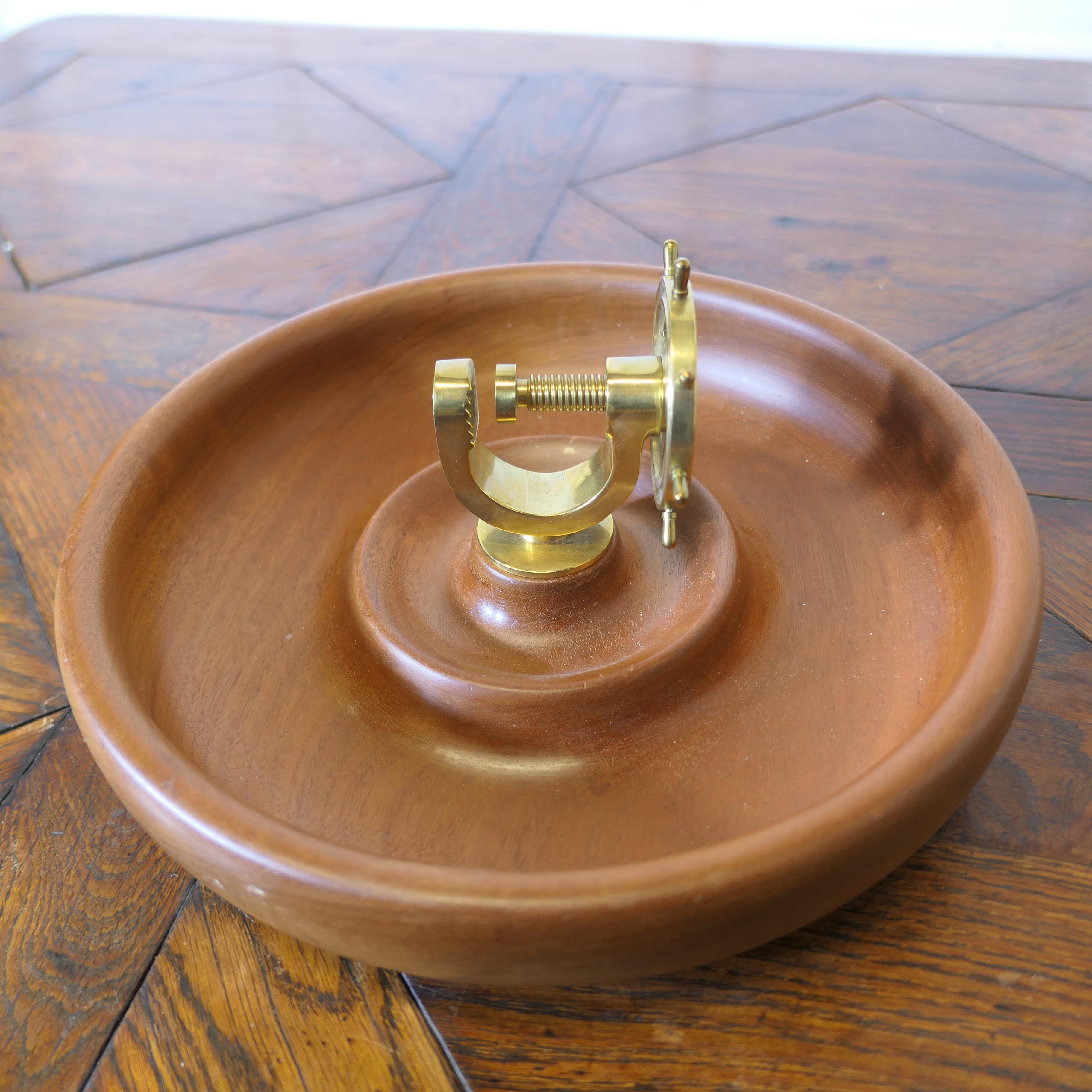 Mid-Century Modern Large Table Top Treen Nut Cracker Dish, 1950s Nautical Theme For Sale