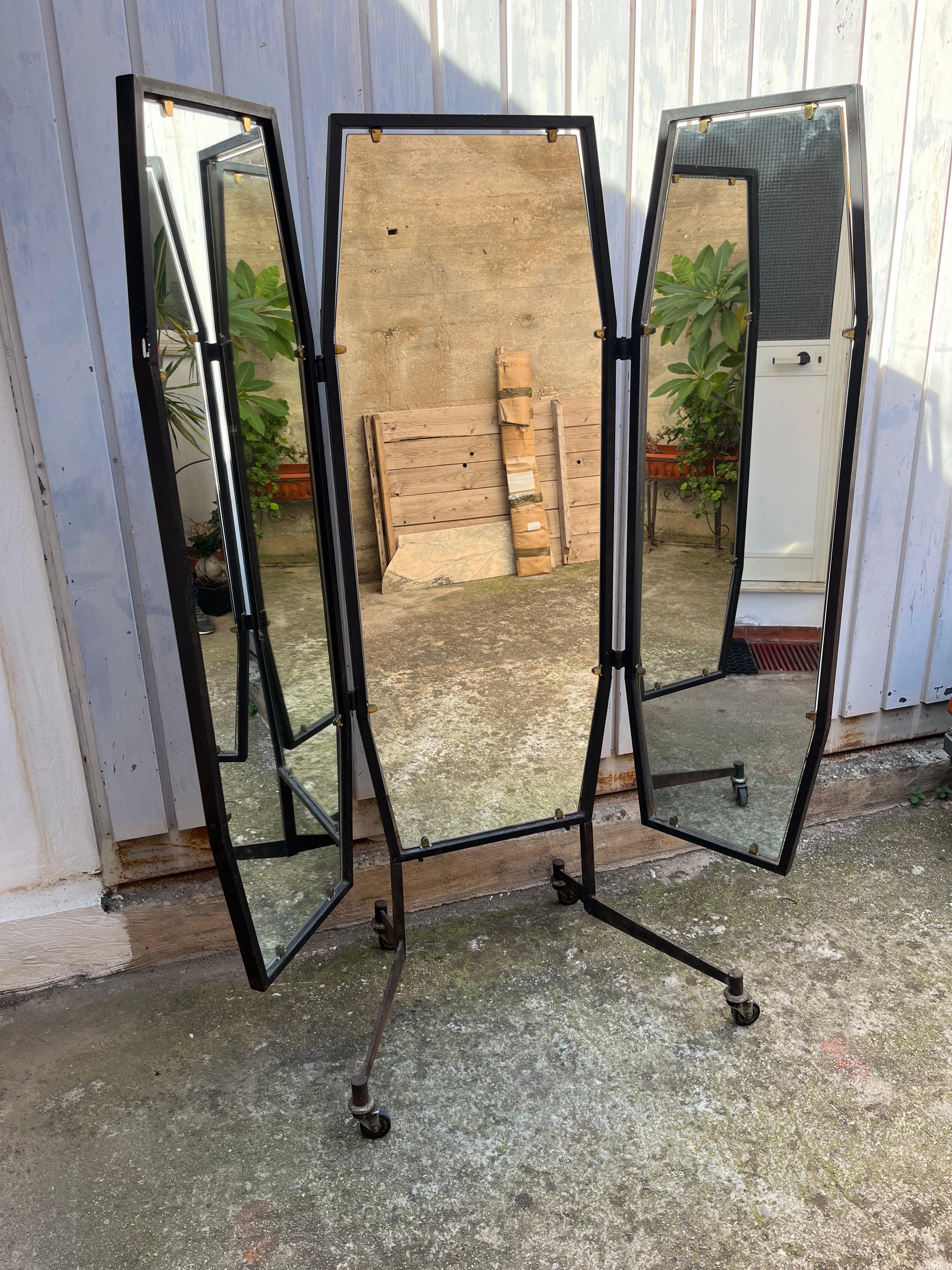 Large Tailor's Mirror, Made in Italy, 1960s For Sale 8
