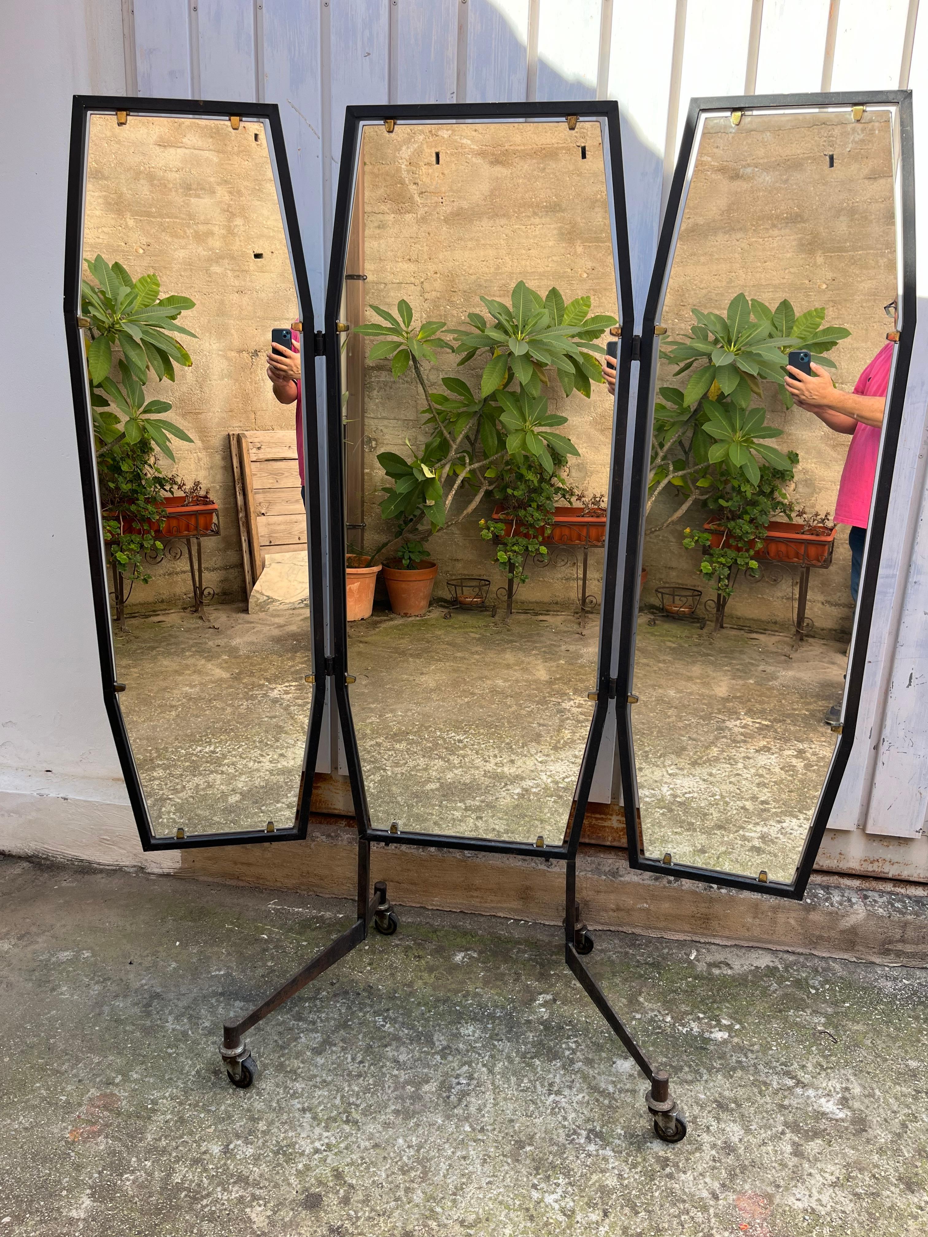 Large Tailor's Mirror, Made in Italy, 1960s For Sale 9