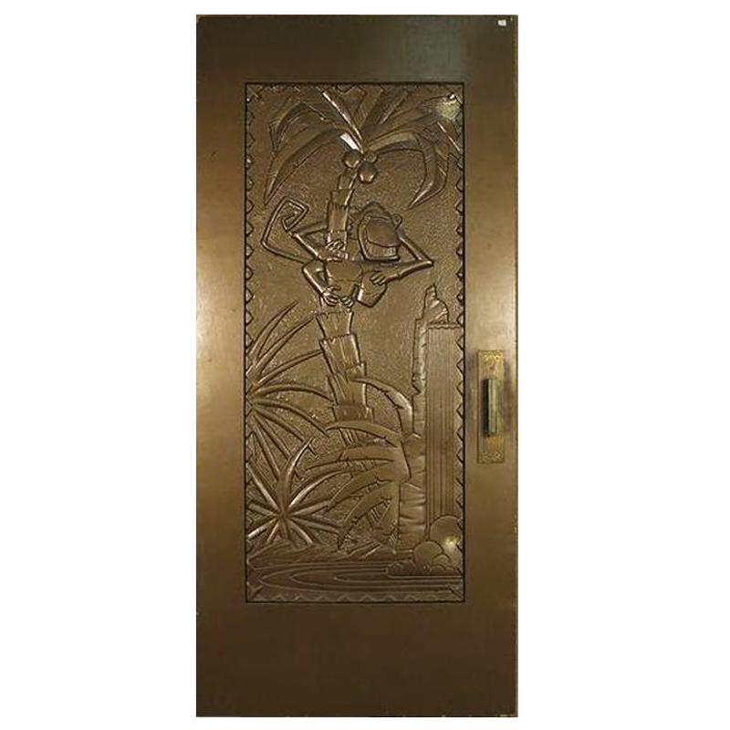 Large Tall Gold Coco Bongo Art Deco Prop Door from "The Mask"