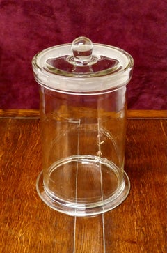 Tall Blown Glass Storage Jar, Mid-20th Century Arts and Crafts Style