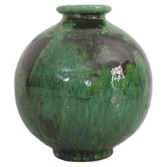 Large Tamegroute ball vase (green)