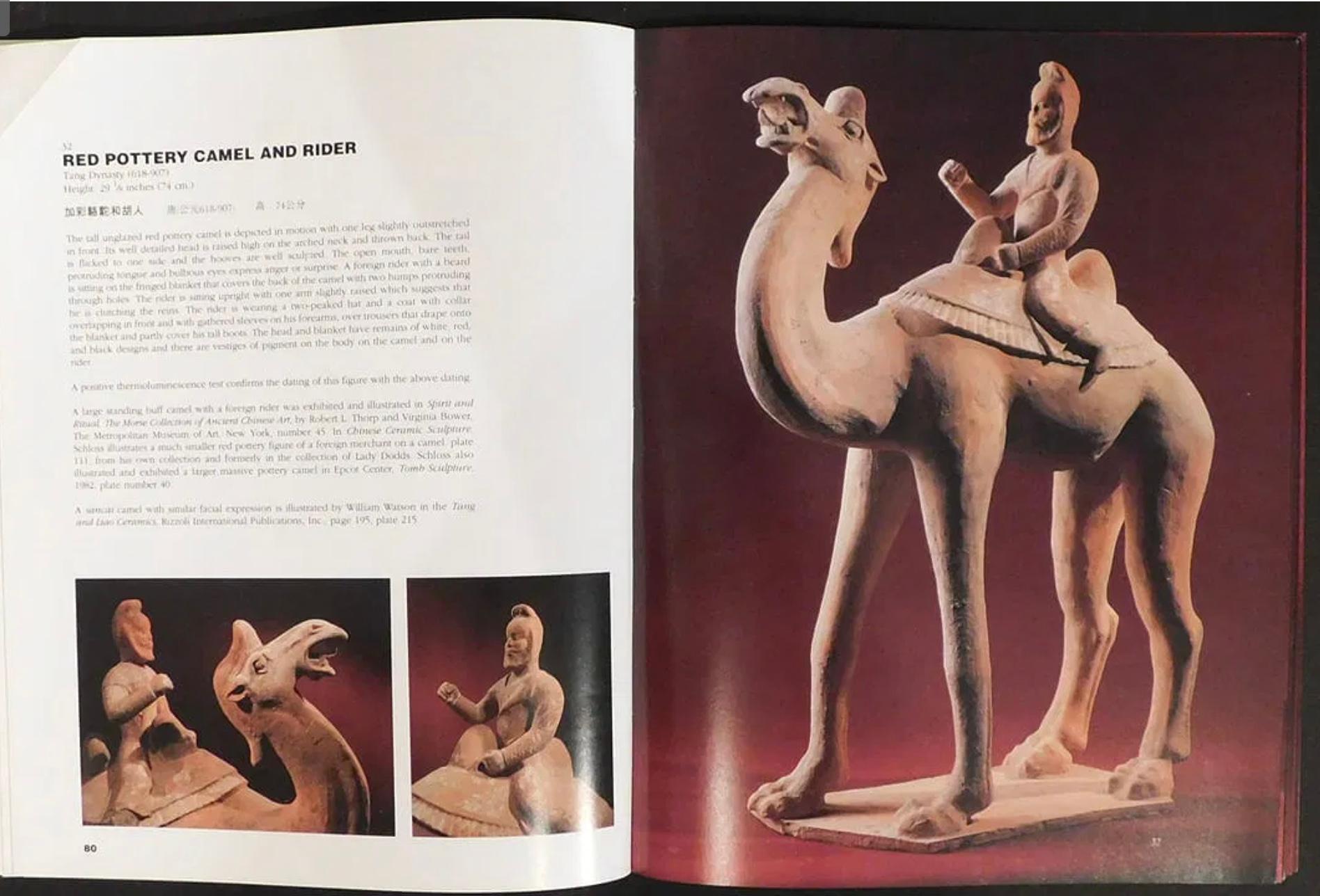 Grande sculpture en poterie de la dynastie Tang Dynasty Bactrian Camel and Rider en vente 11