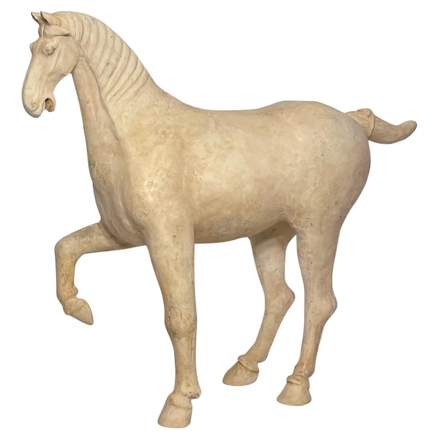 Large Tang Dynasty Prancing Horse with Oxford TL Test For Sale
