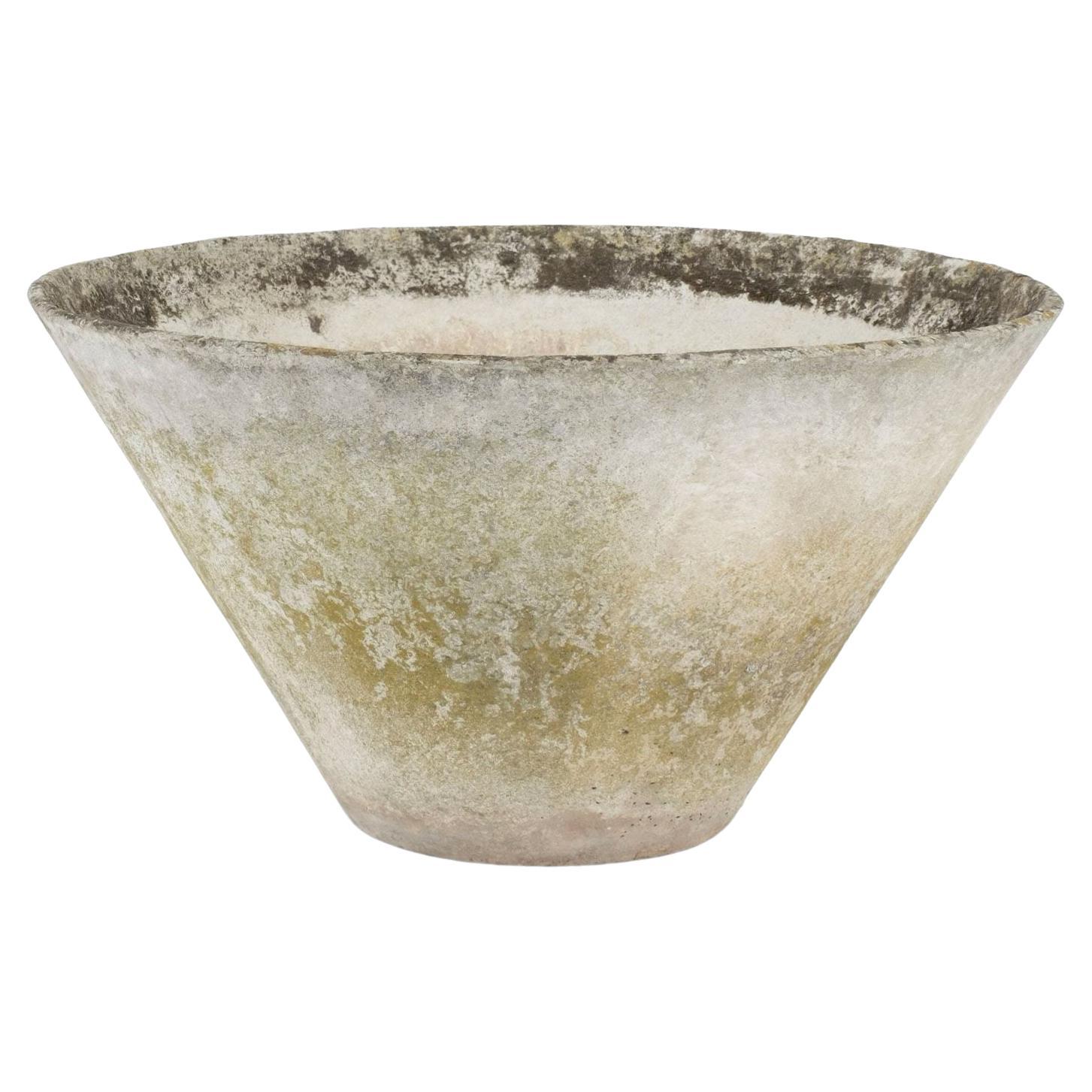 Large Tapered Round Concrete Willy Guhl Planter For Sale