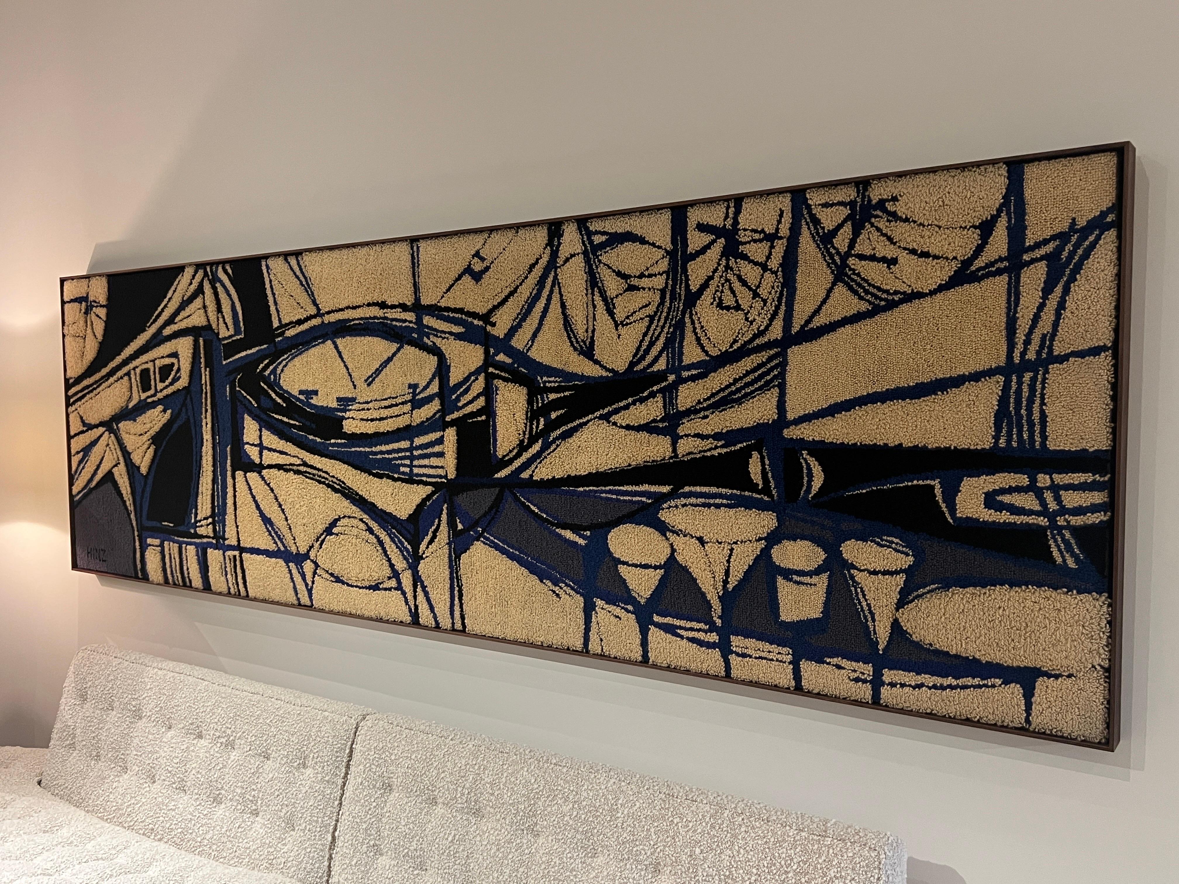 Milieu du XXe siècle Grande tapisserie de Bill et Jay Hinz en vente